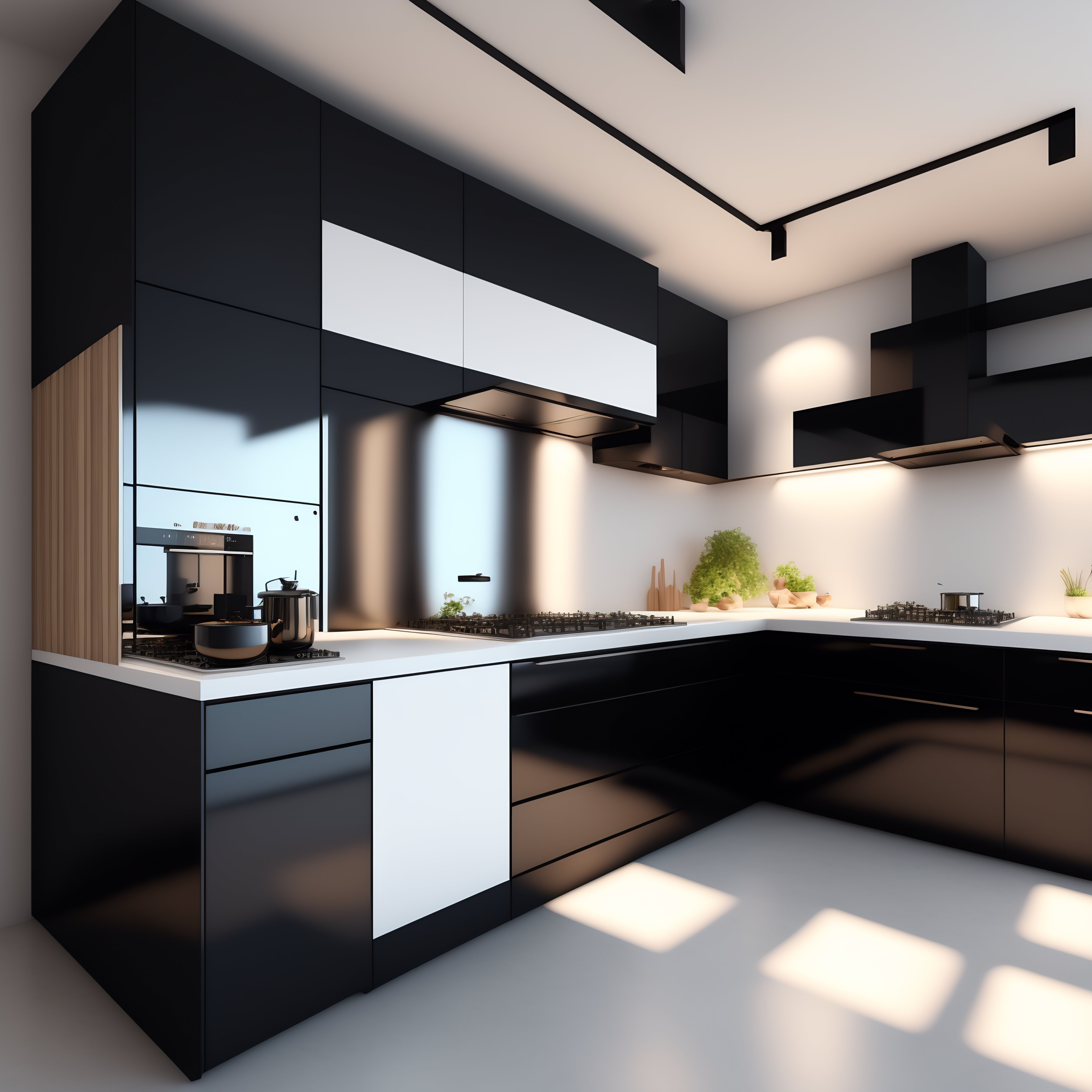 Lexica - Simple looks, modular kitchen interior, realastic