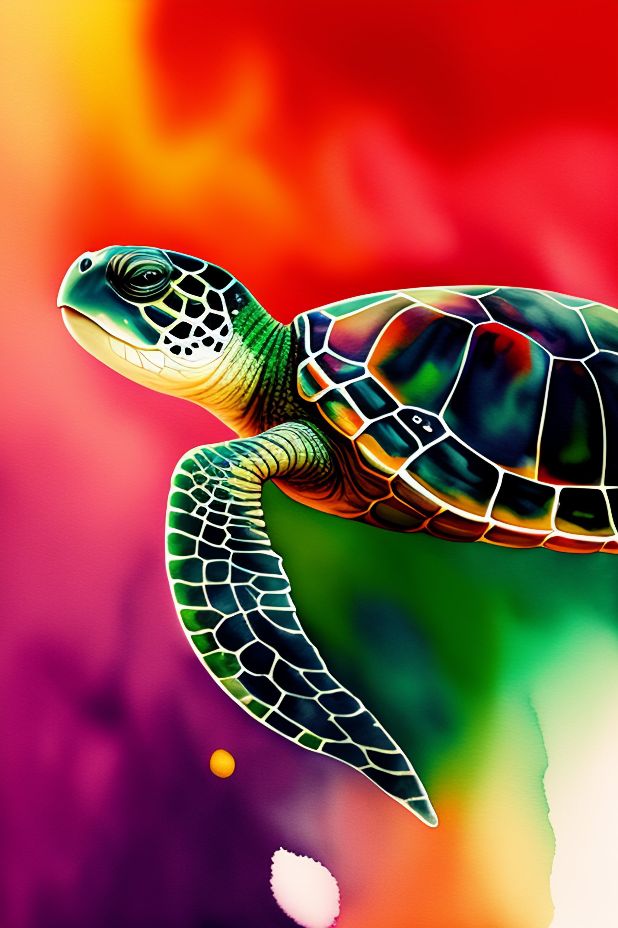 lexica-a-watercolor-painting-of-a-sea-turtle-a-digital-painting-by