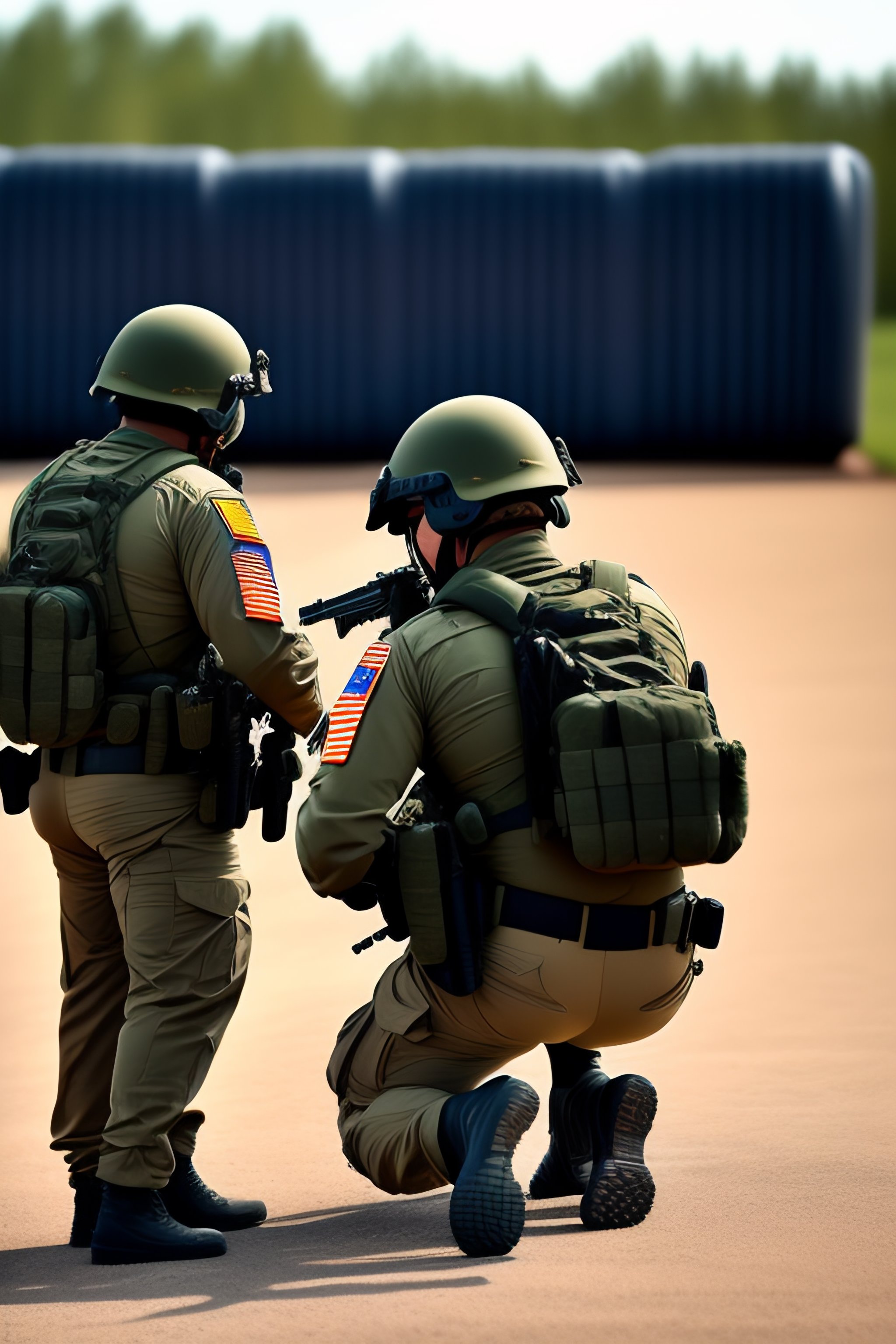 Lexica Forward observations group doing CQB training