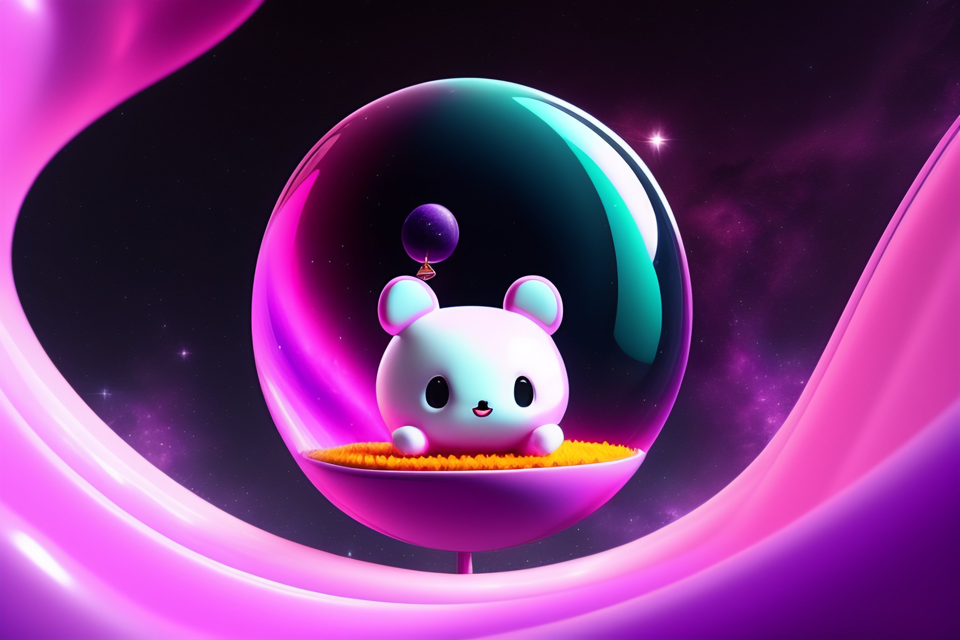 Lexica - Space, my melody (sanrio) world type, singularity, many pink ...