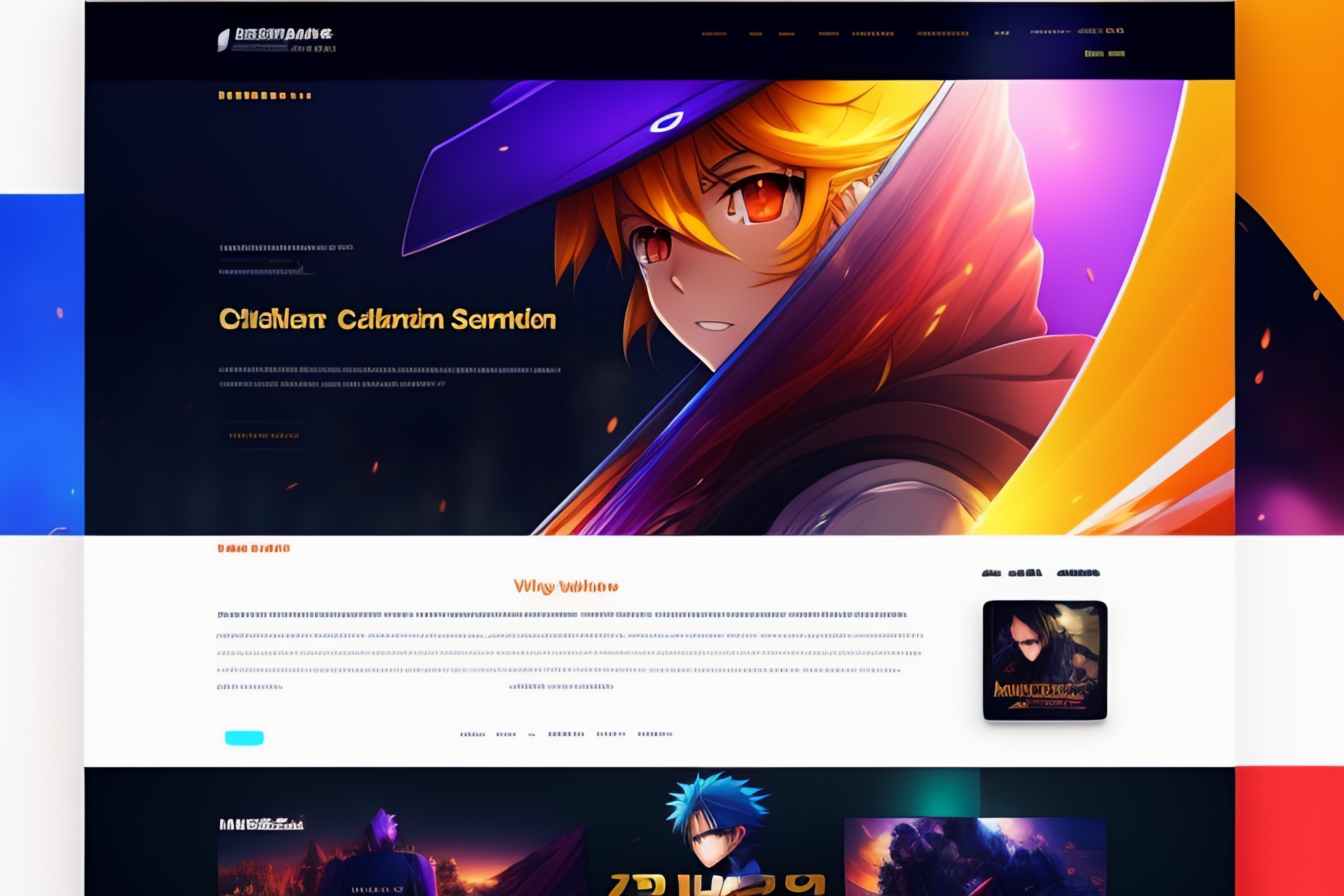 Web design need for anime site, Web page design contest