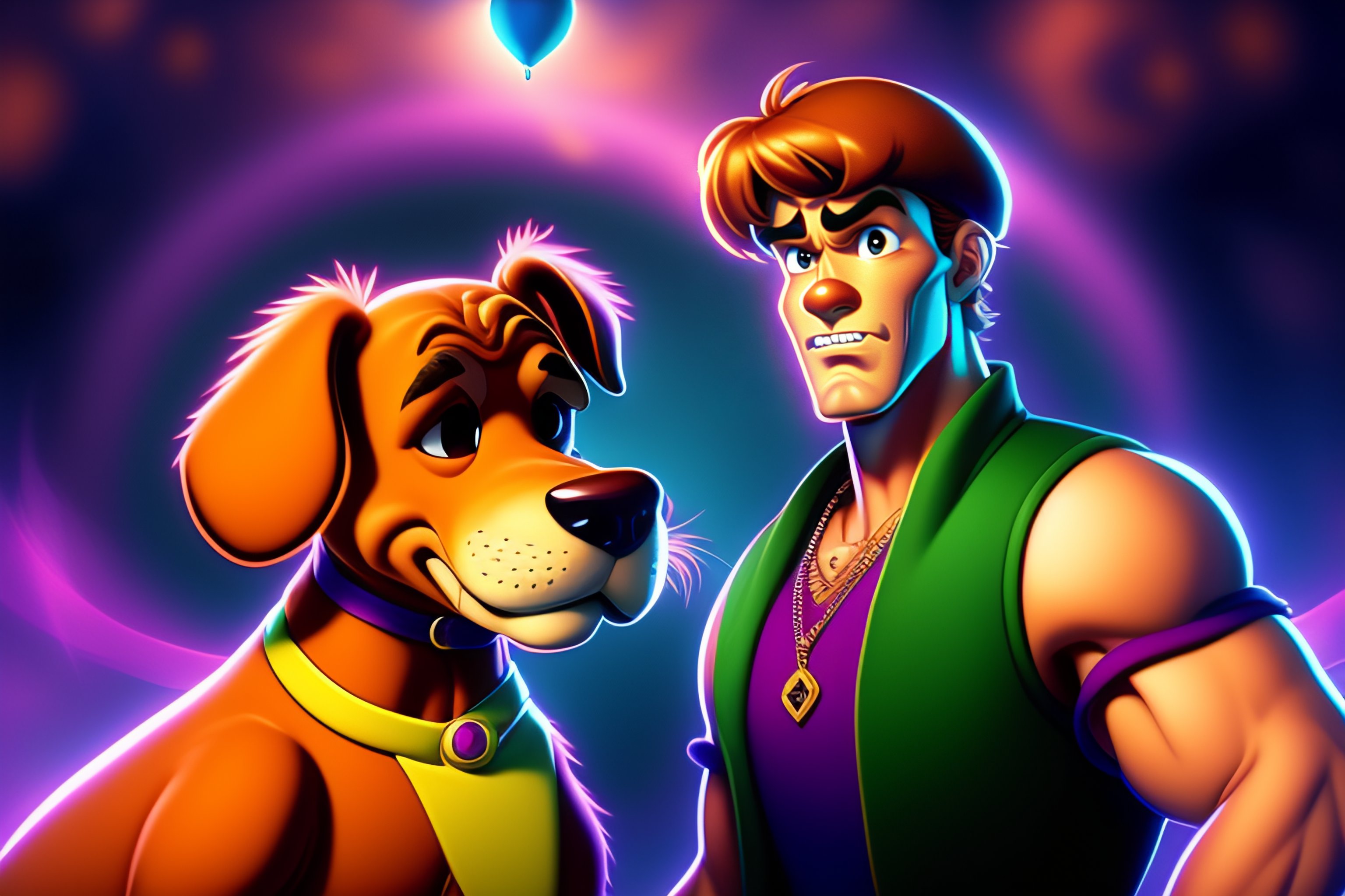 shaggy and scooby scared