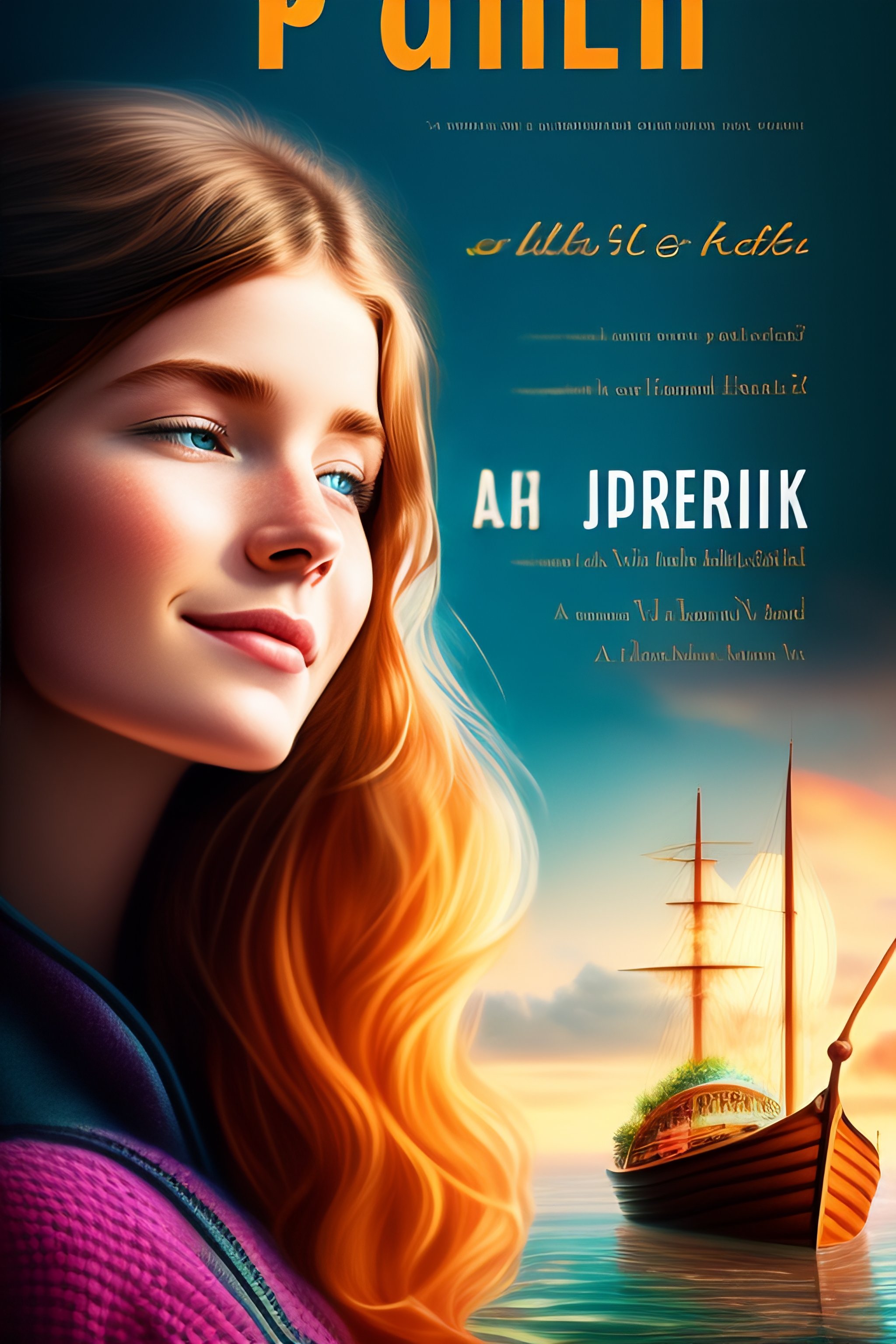 Lexica - Book cover of a girl dreaming of finding love