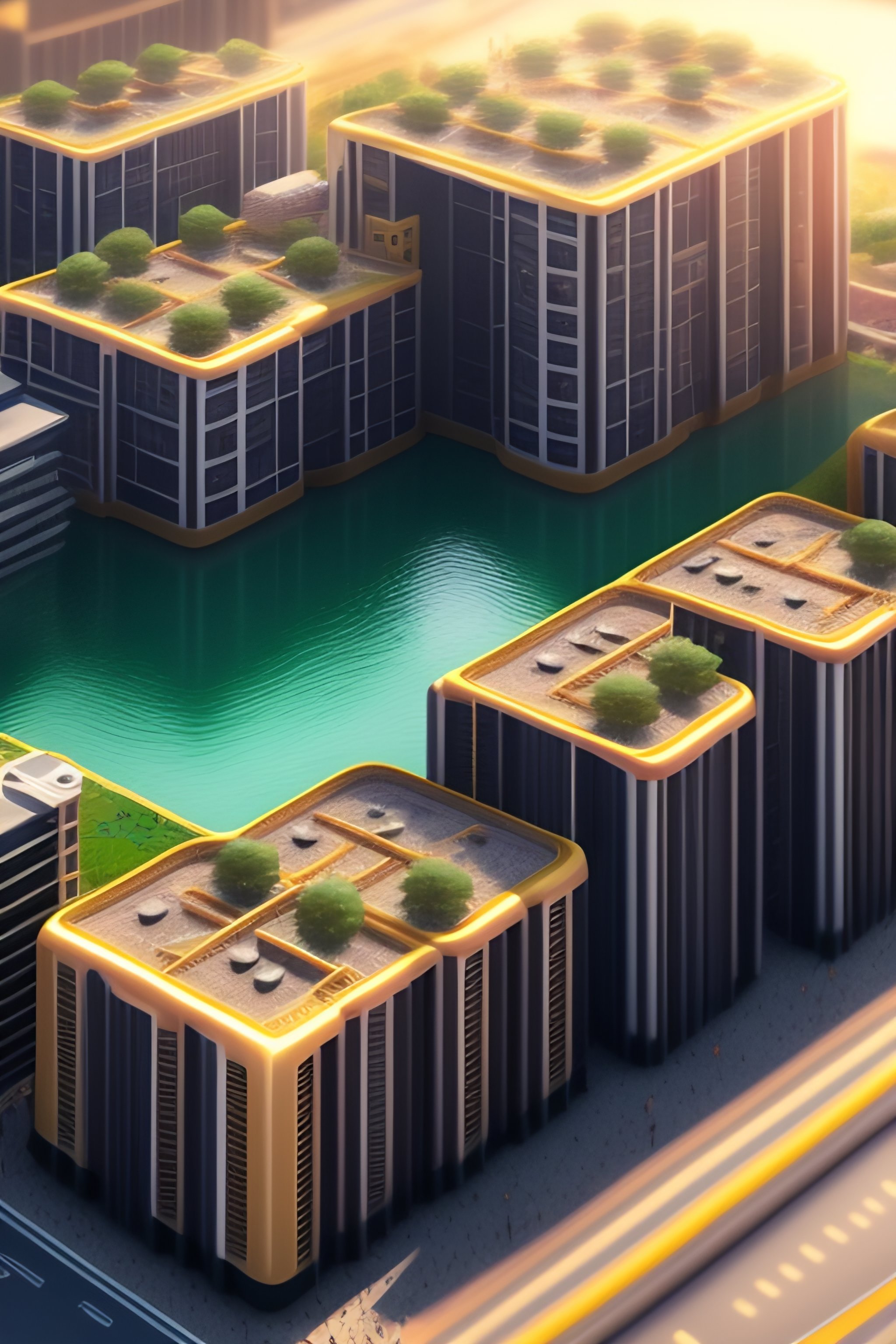 Lexica - Plan of a city realistic style