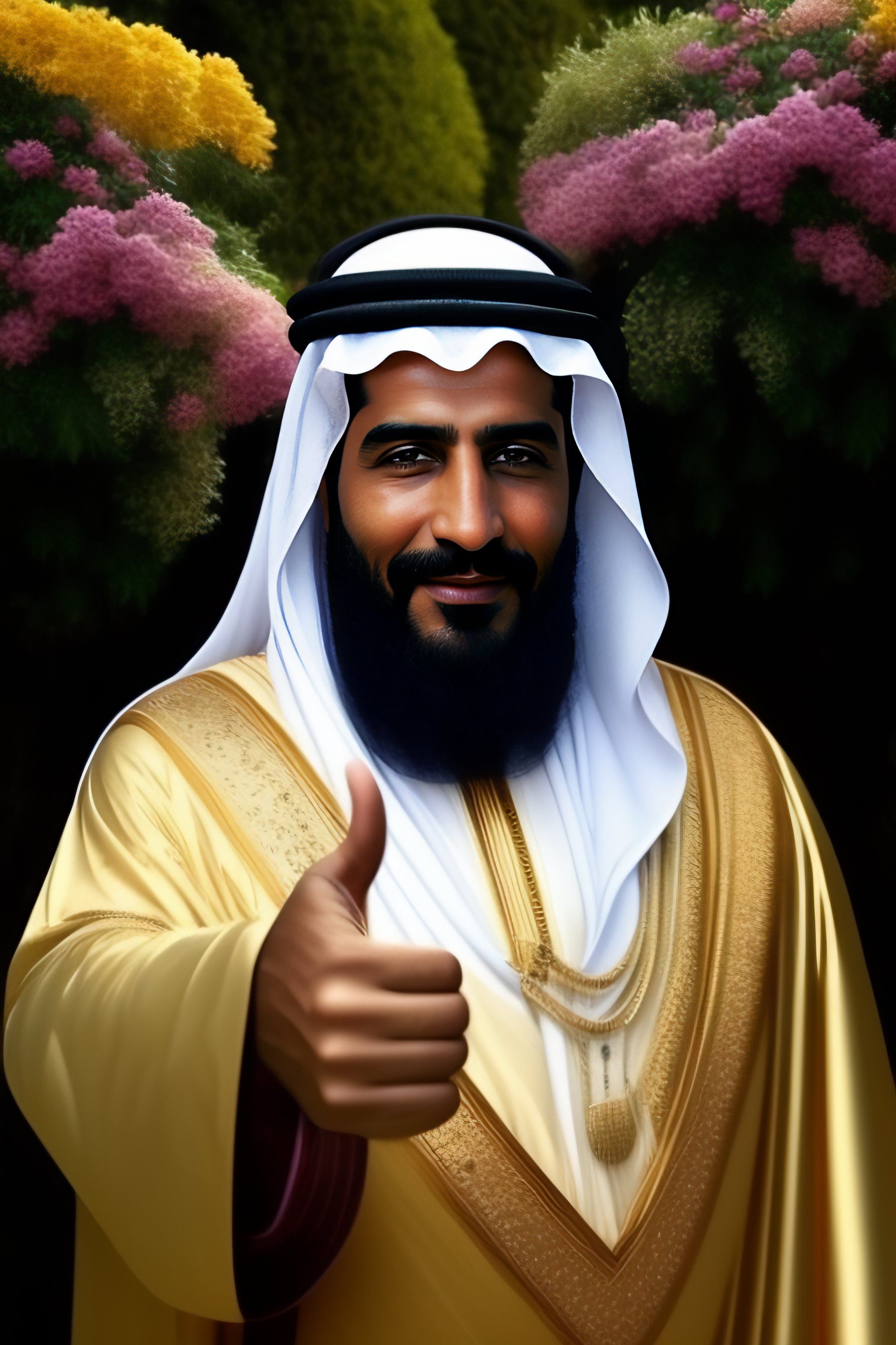 Lexica - Arab sheikh shows thumb up