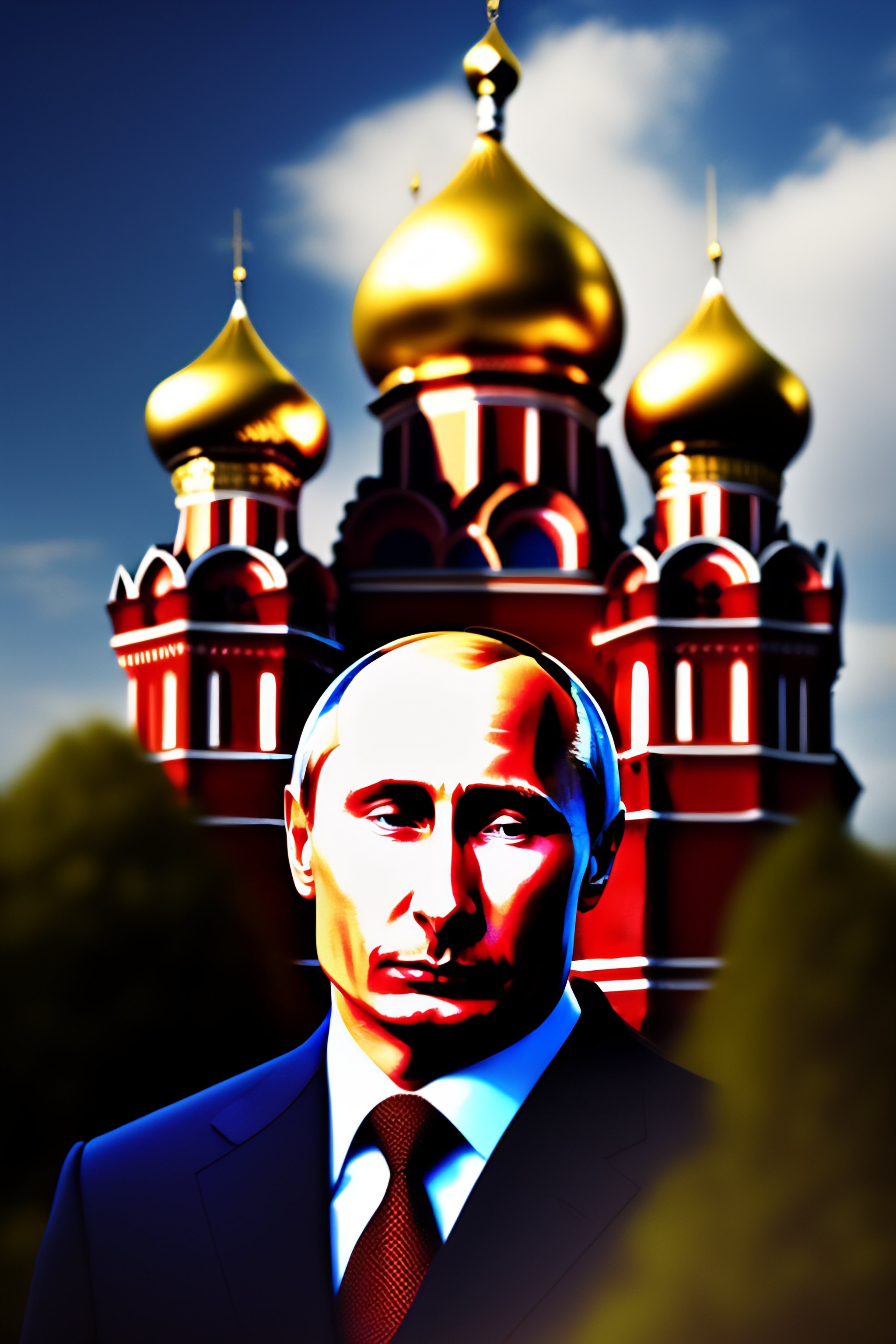 Lexica - Kremlin and portrait of putin