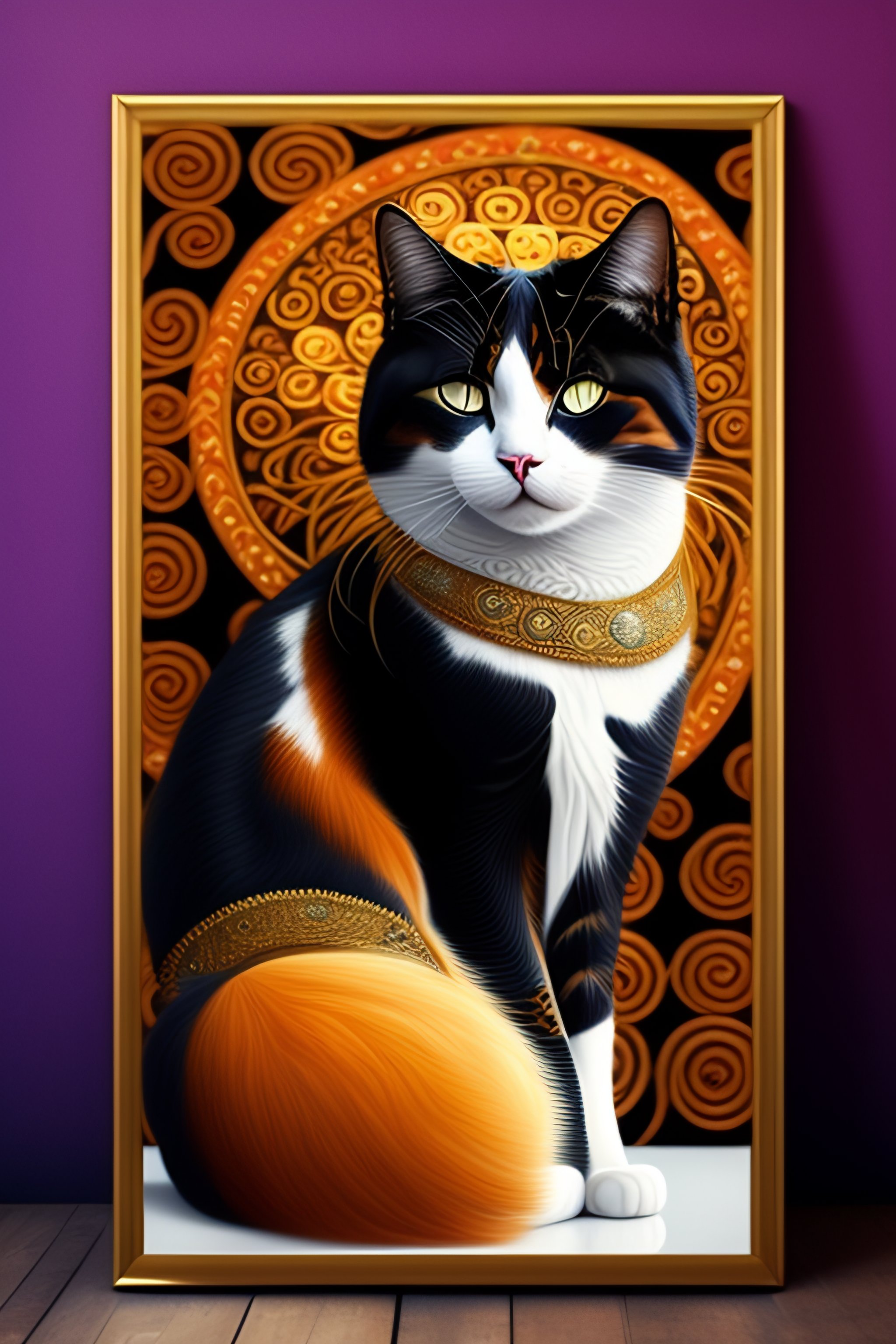 Lexica - Beautiful cat in the style of Gustav Klimt