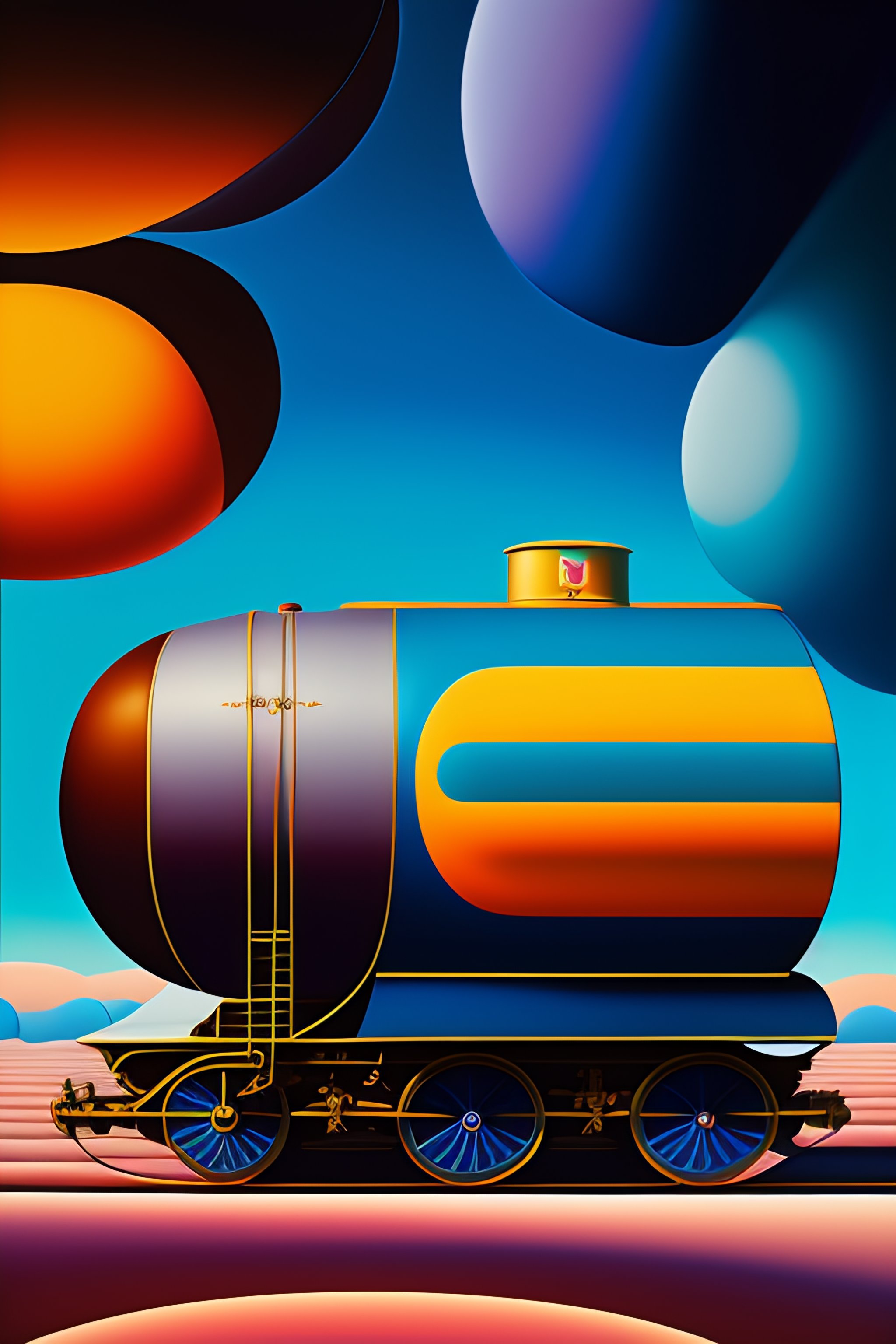 Lexica - Big abstract train in the style of kaws by james jean and ...