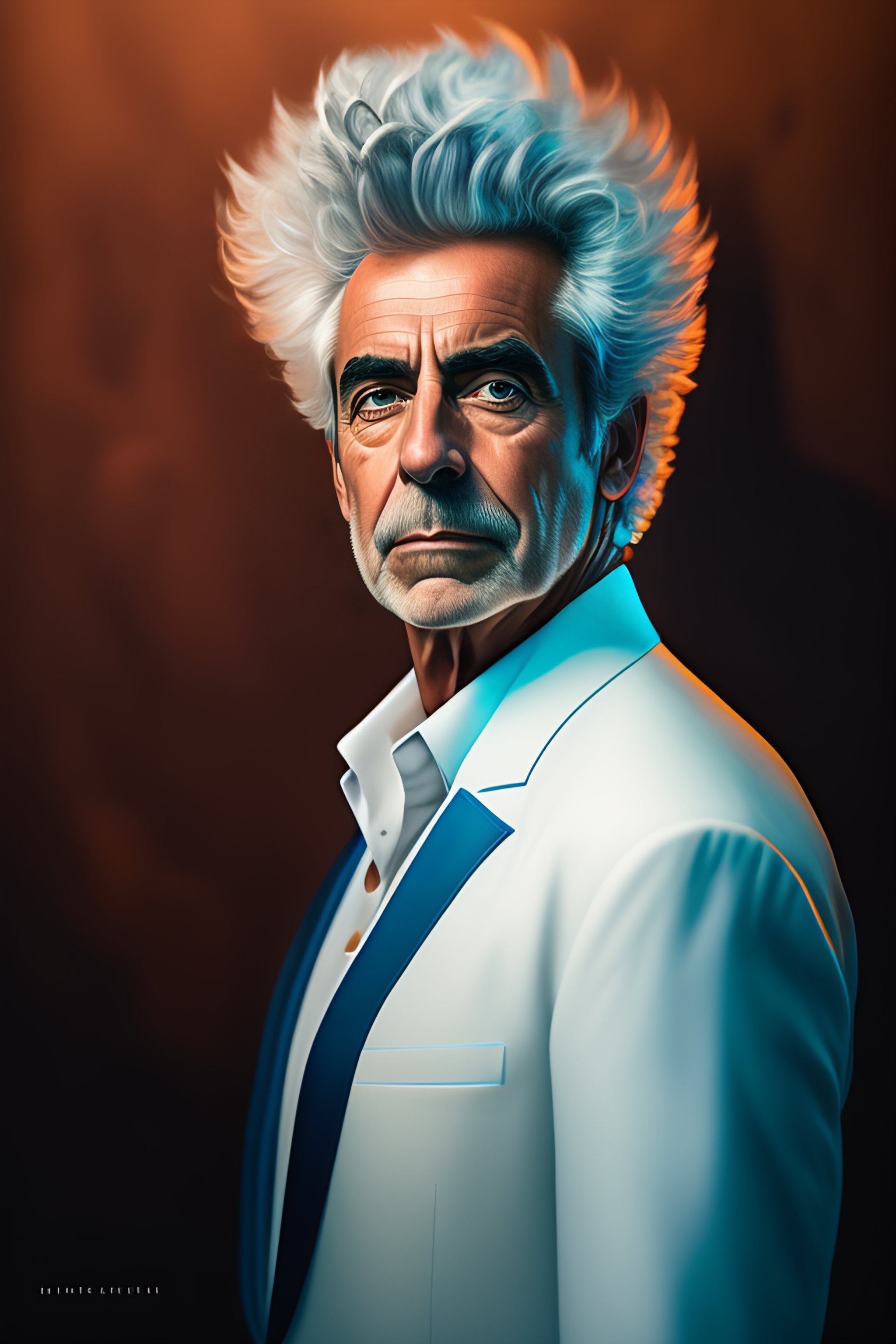 Lexica - A portrait of Rick Sanchez