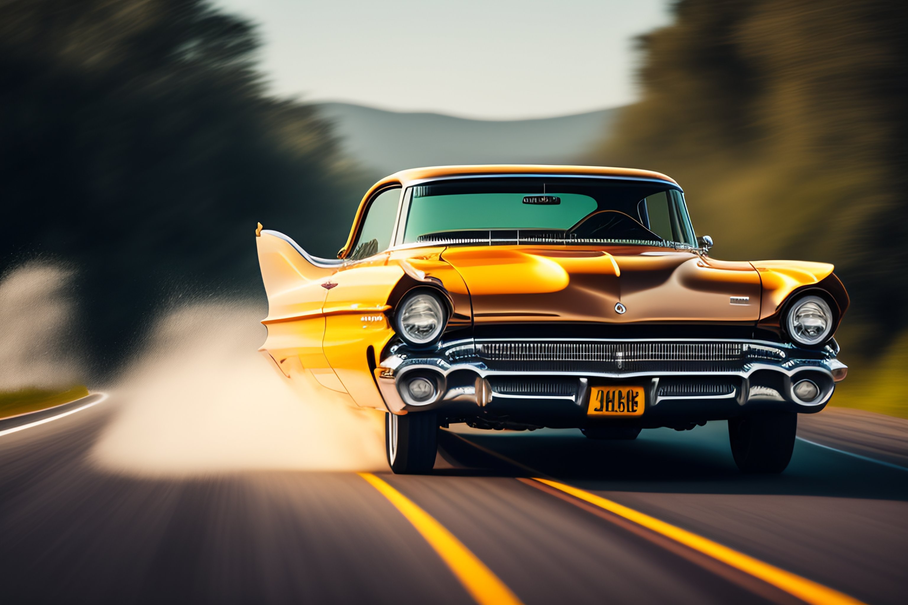 Lexica - Lowrider driving on a windy road