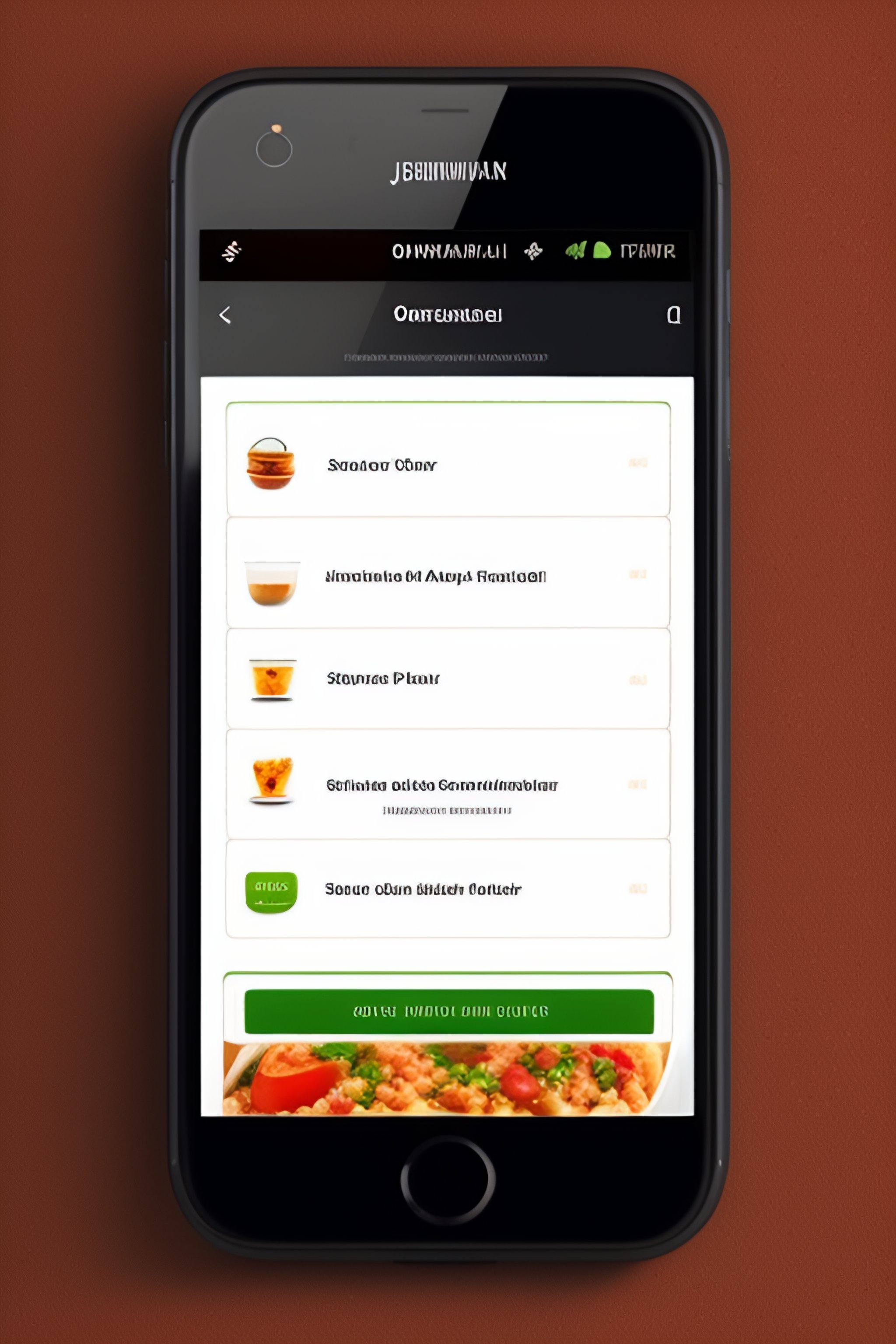Lexica - User interface for an app to order gourmet products/food