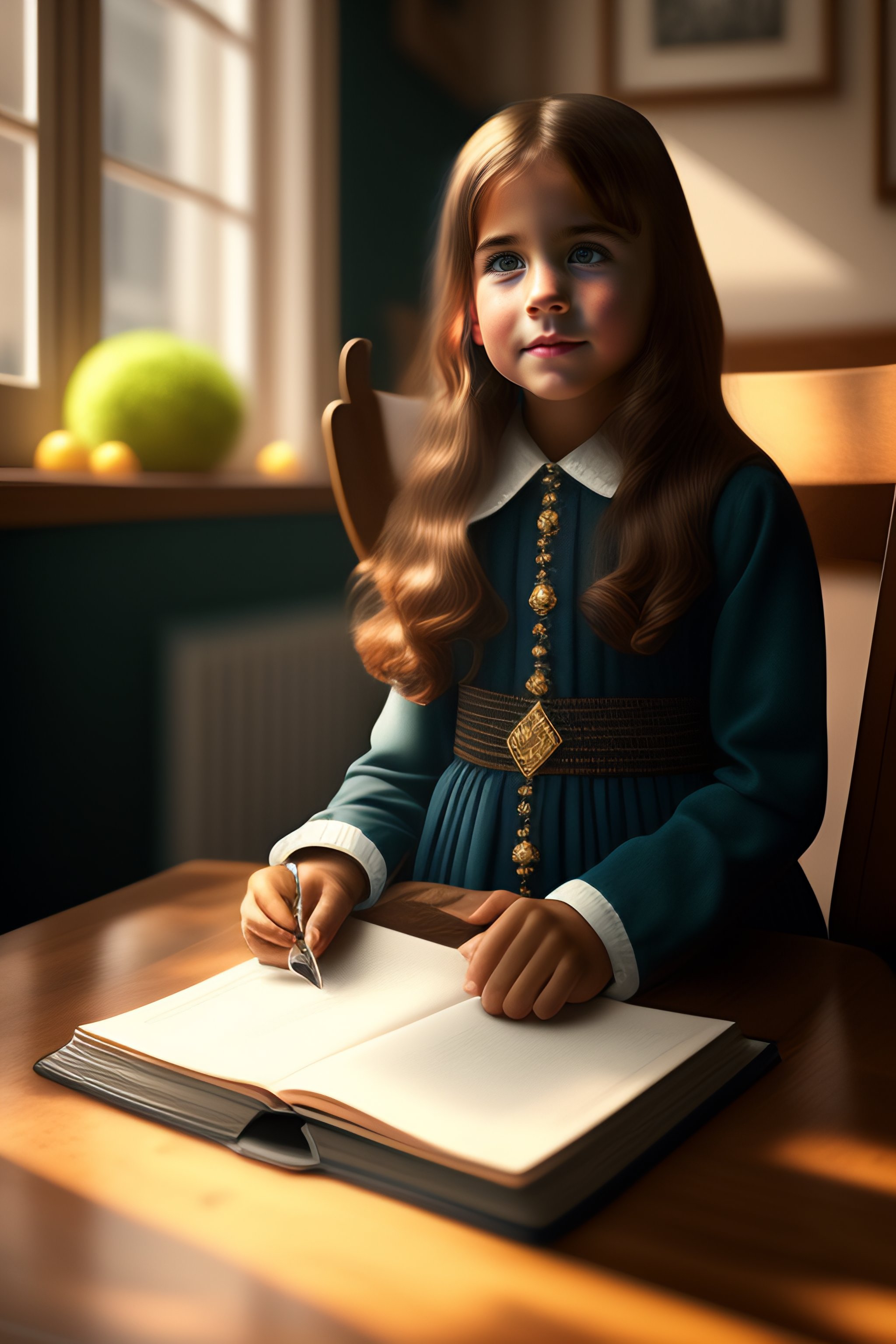 Lexica - Girl on the table