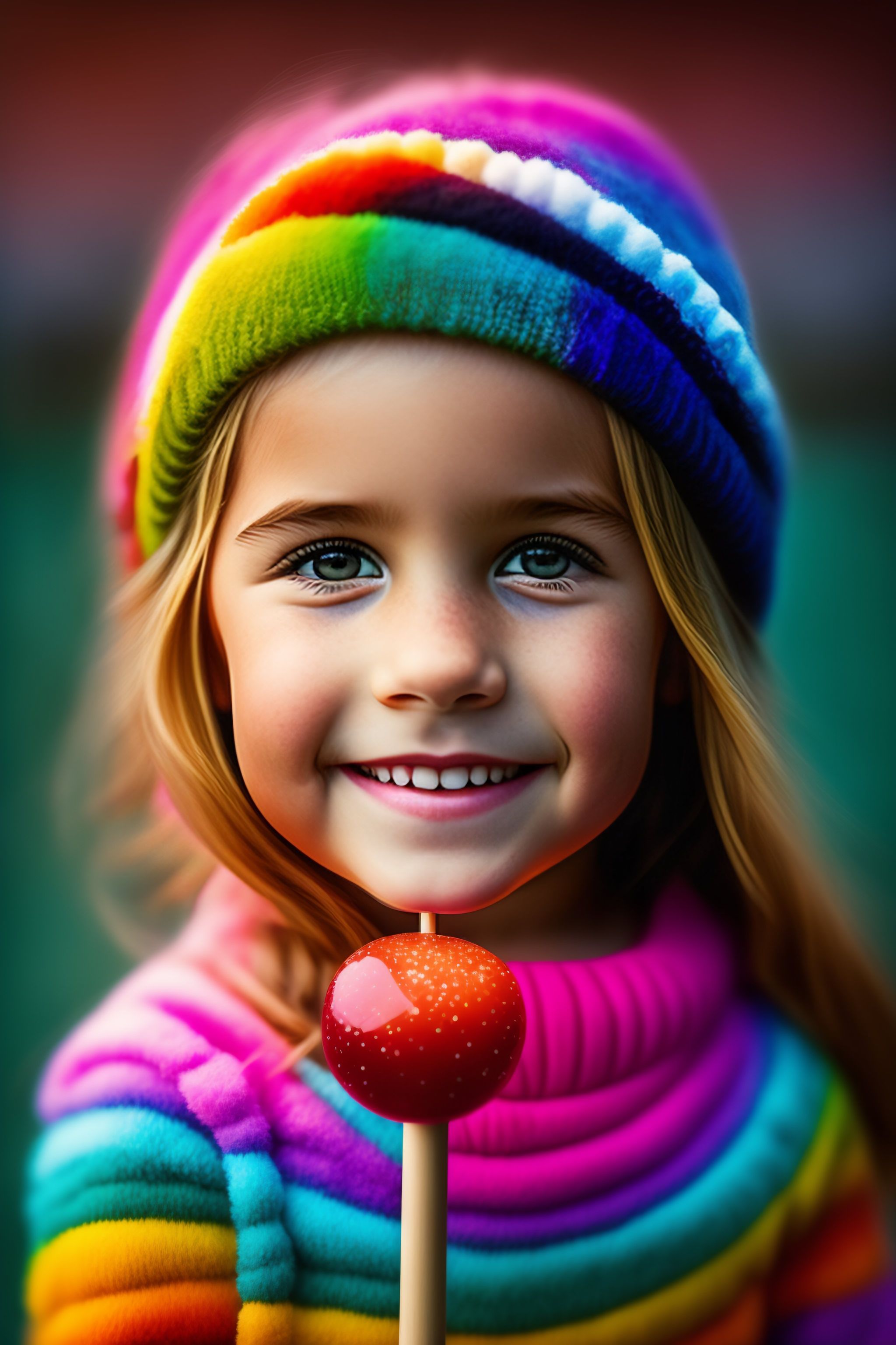 lexica-portrait-of-a-little-girl-with-a-colorful-lollypop