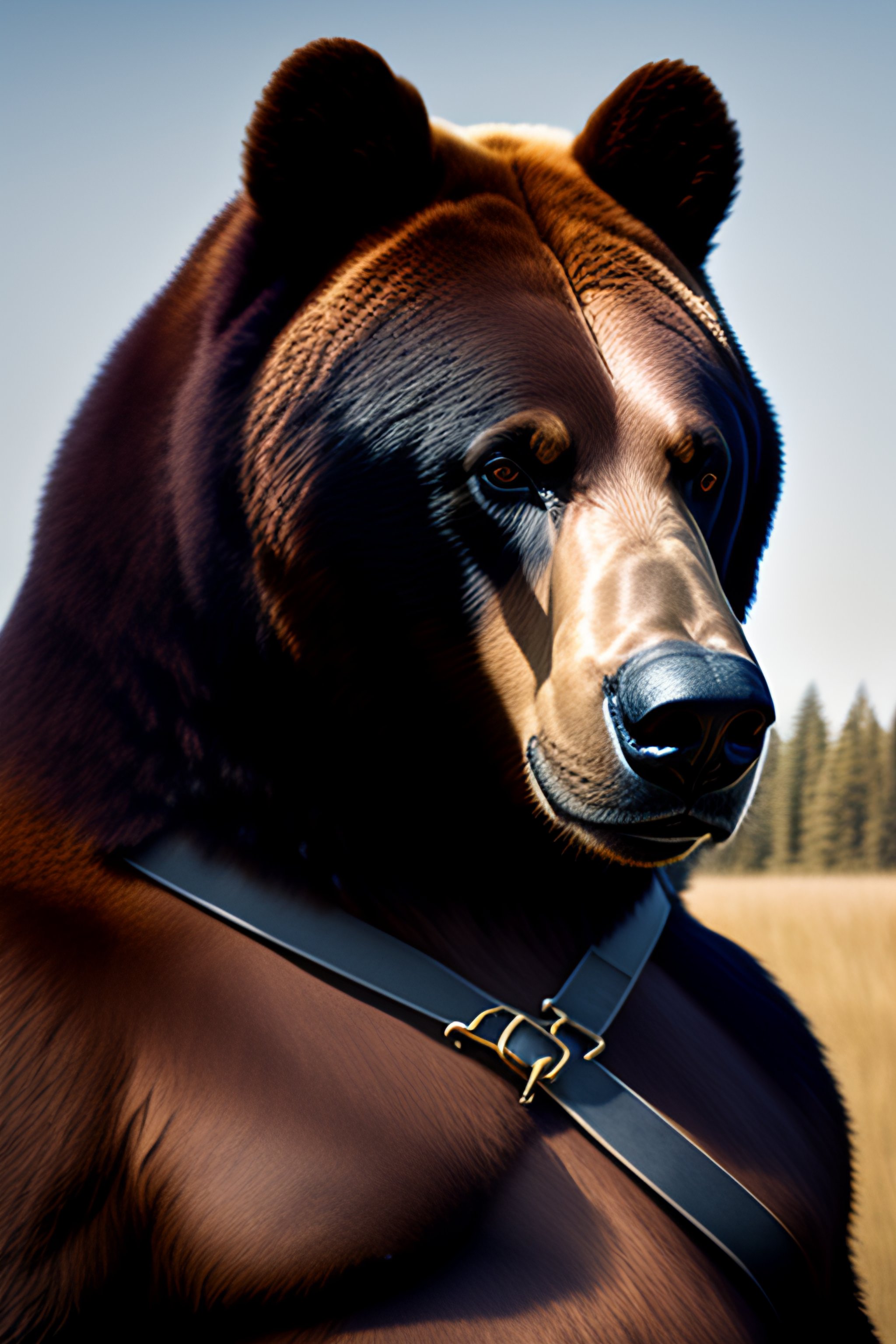 Lexica Portrait Of Bear Troll Wearing Suspender 
