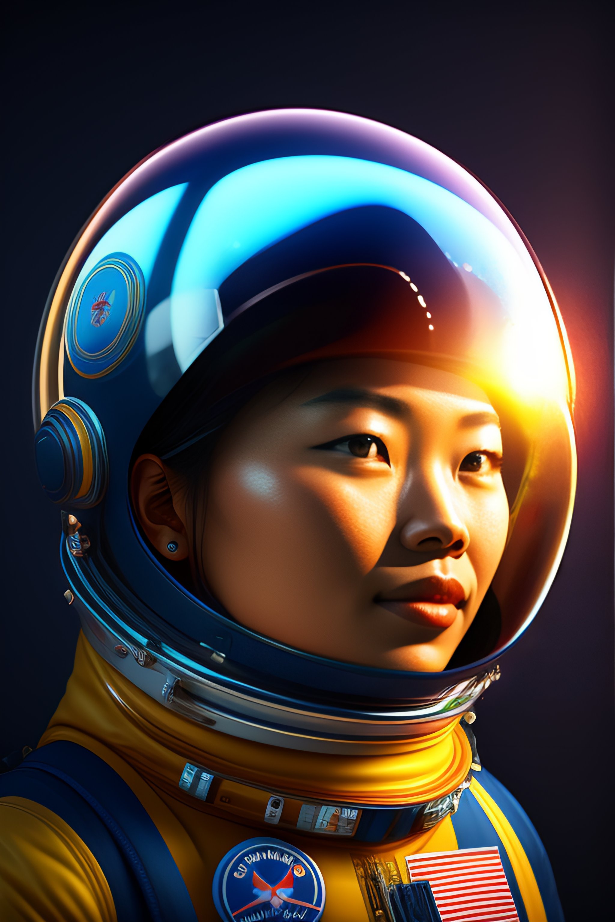 Lexica - Cartoon, portrait, style astronaut style Willem van Gogh style ...