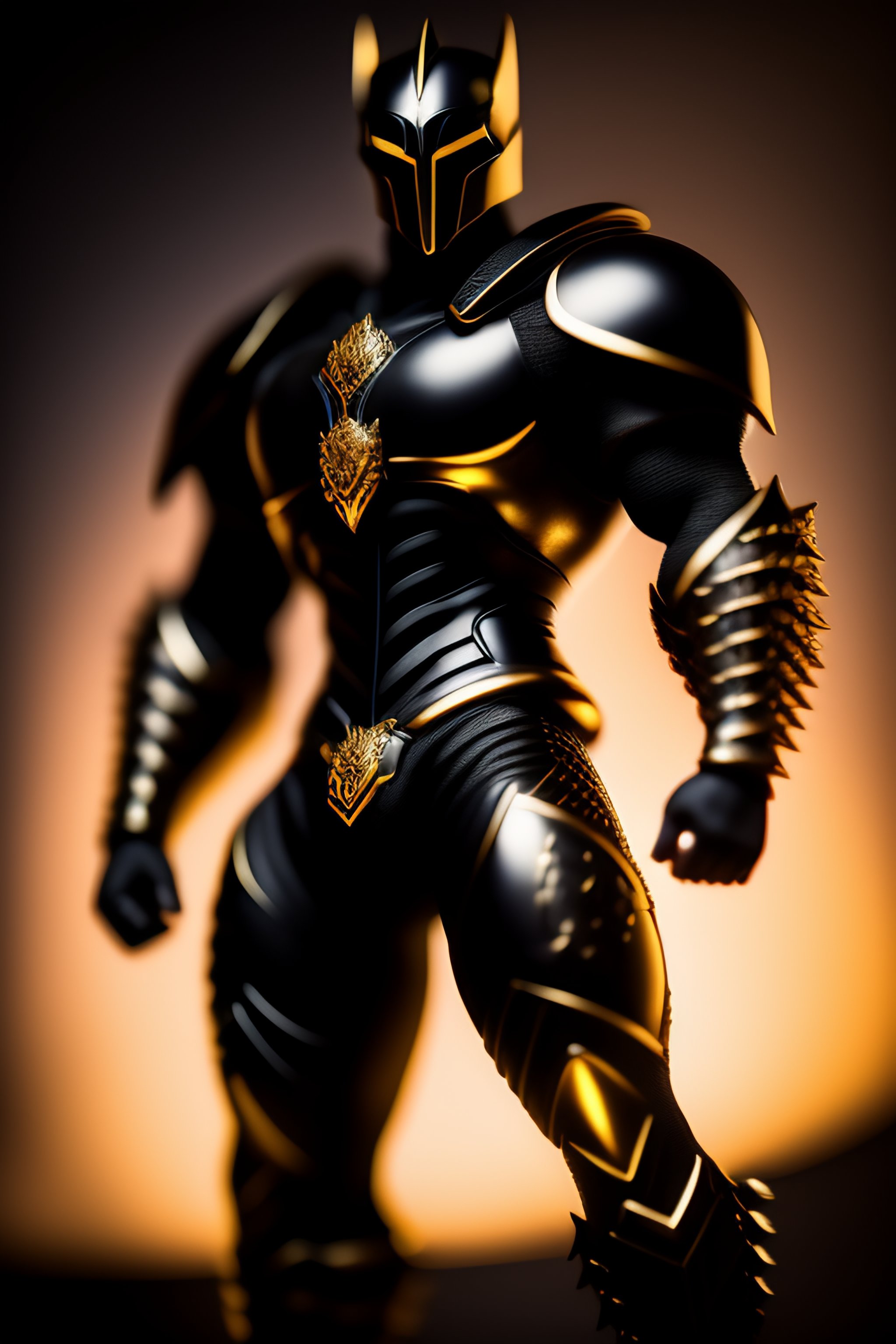 infinity blade concept art, armor, black and gold
