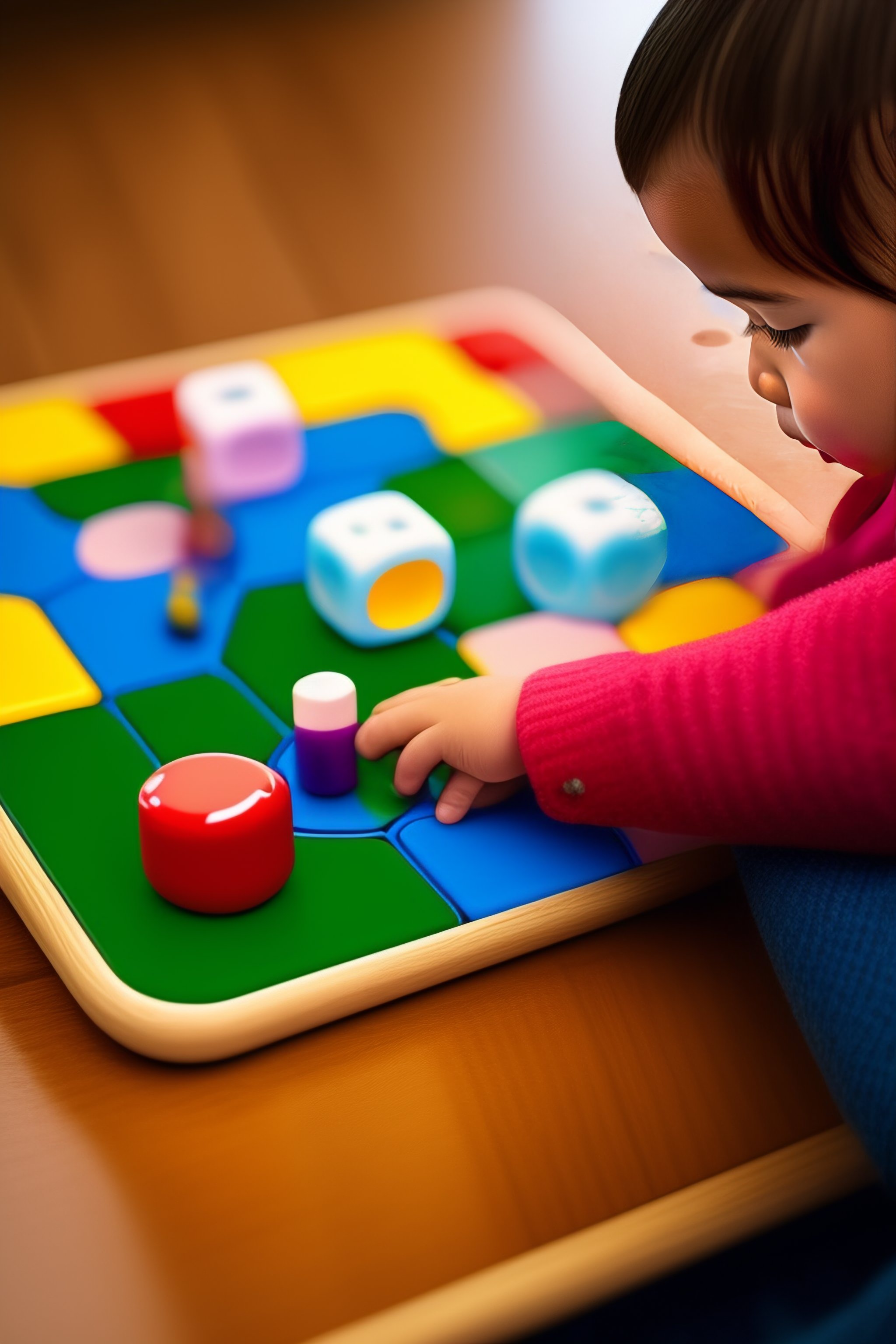 Lexica - A young child is playing a board game that involves forming ...