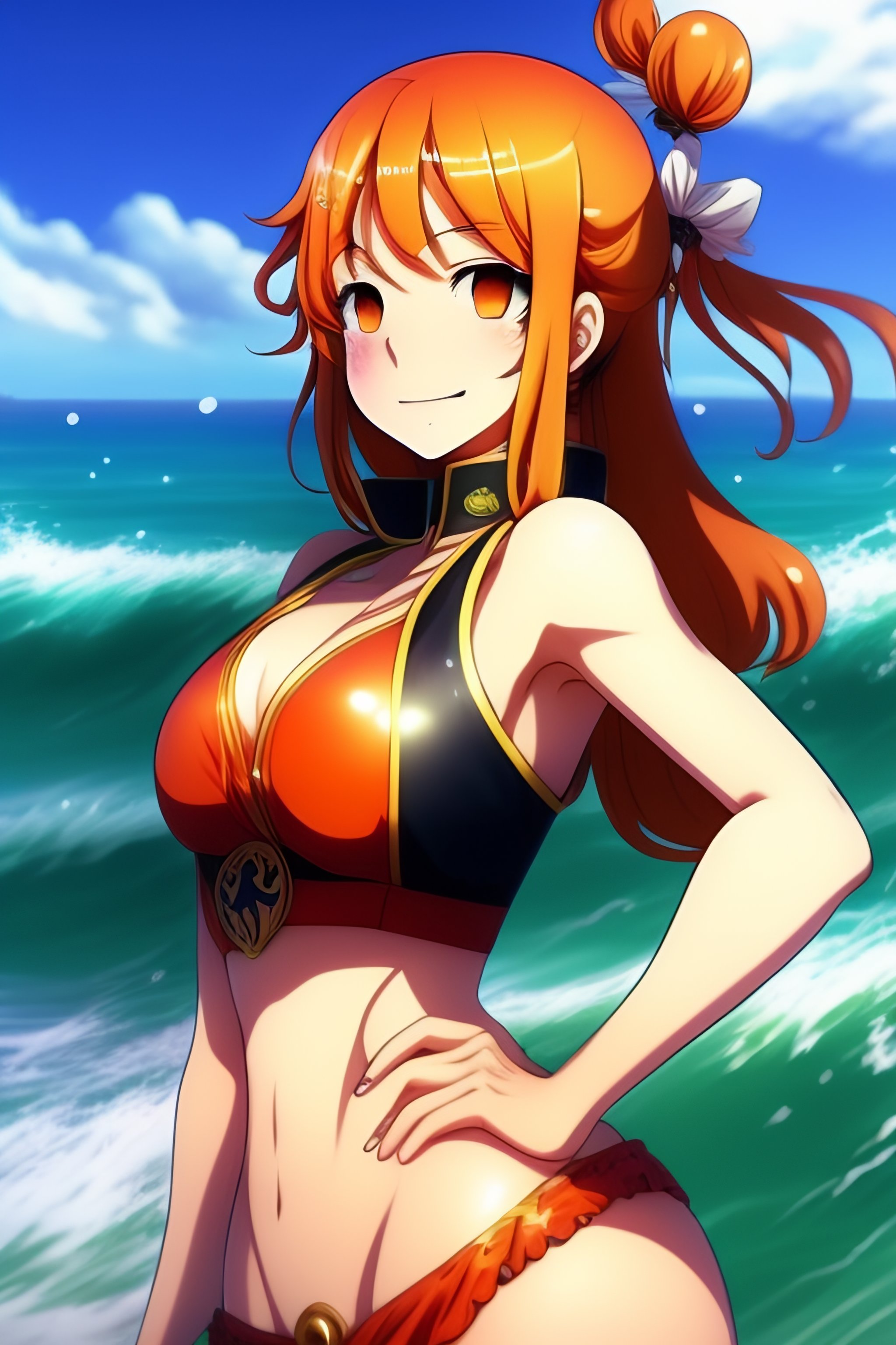 Lexica Nami Manga Style Anime One Piece Smile Blush Swimsuit