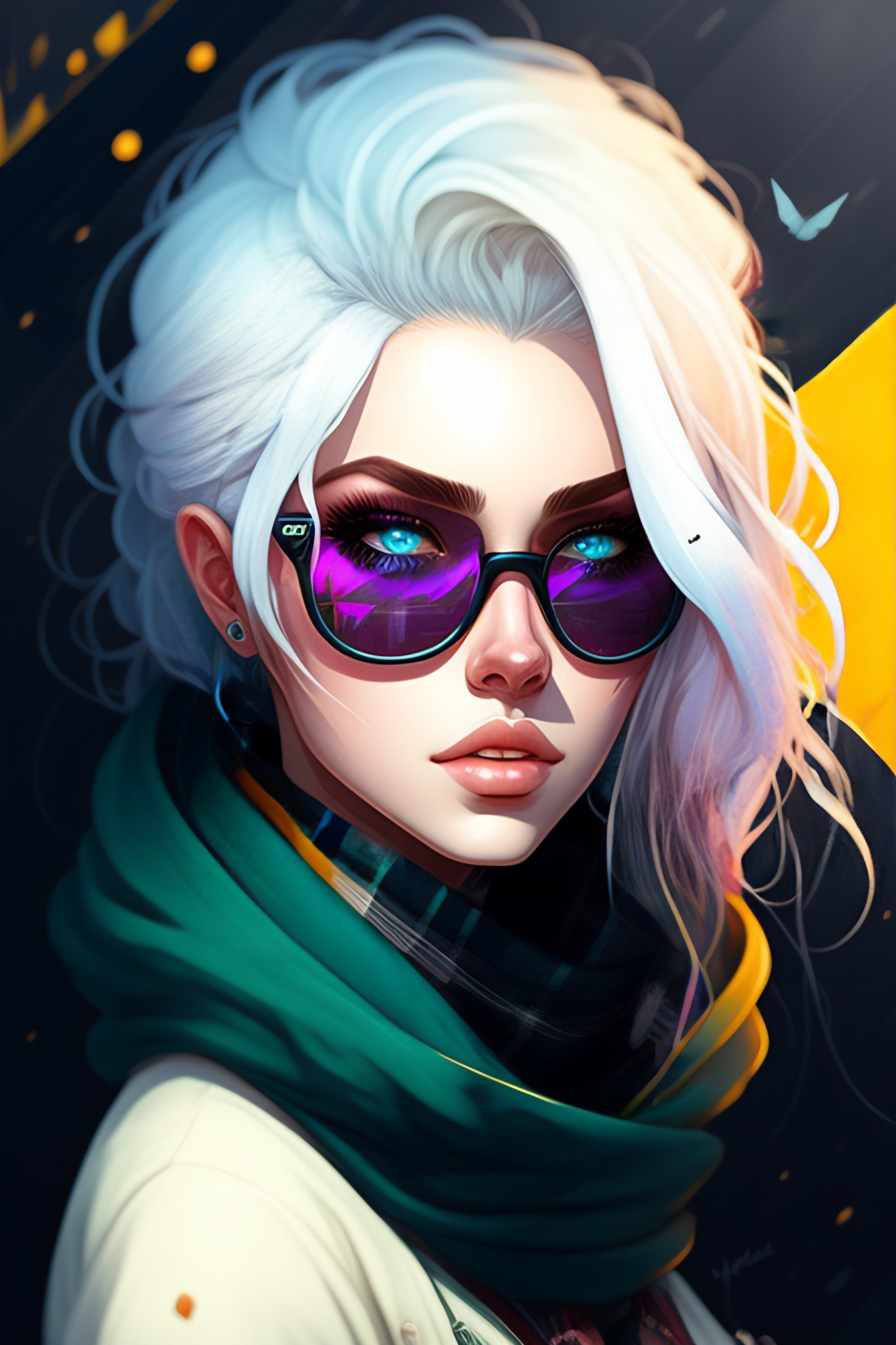 Lexica - Highly detailed portrait of a sewer emo punk woman student ...