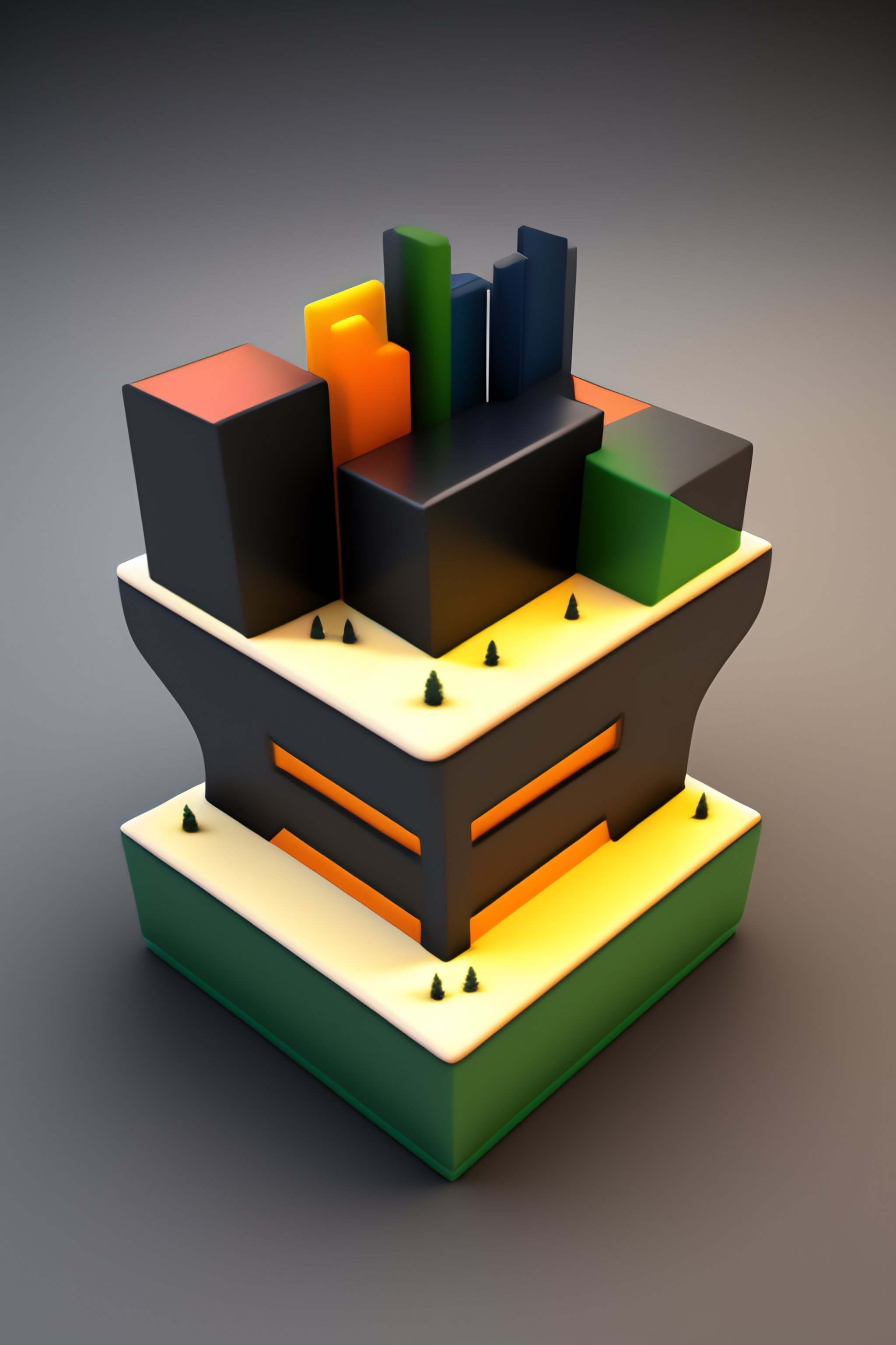 Lexica - Tv news forum 3d modeling low poly
