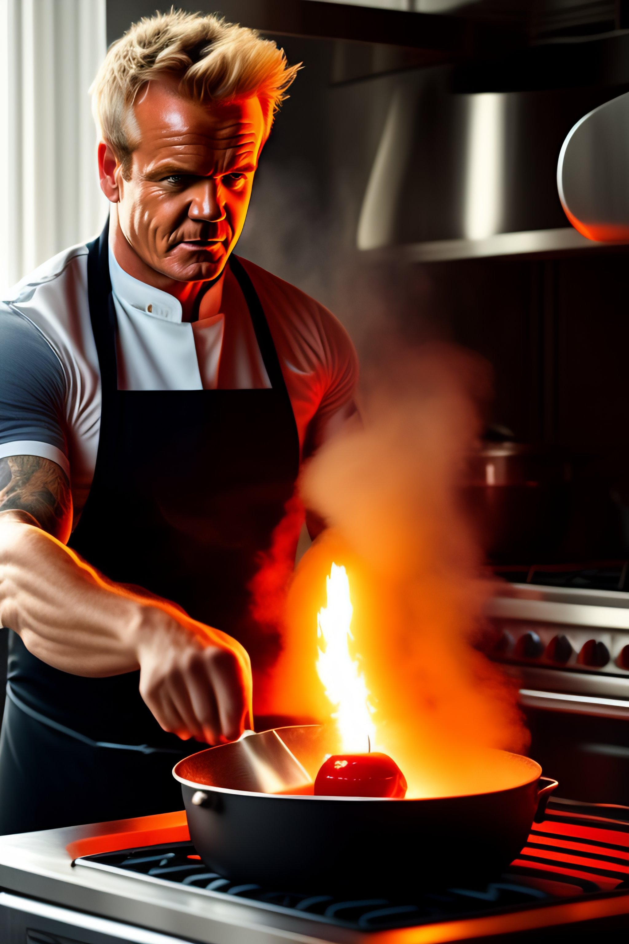 Lexica - Gordon Ramsey cooking a pot of devils