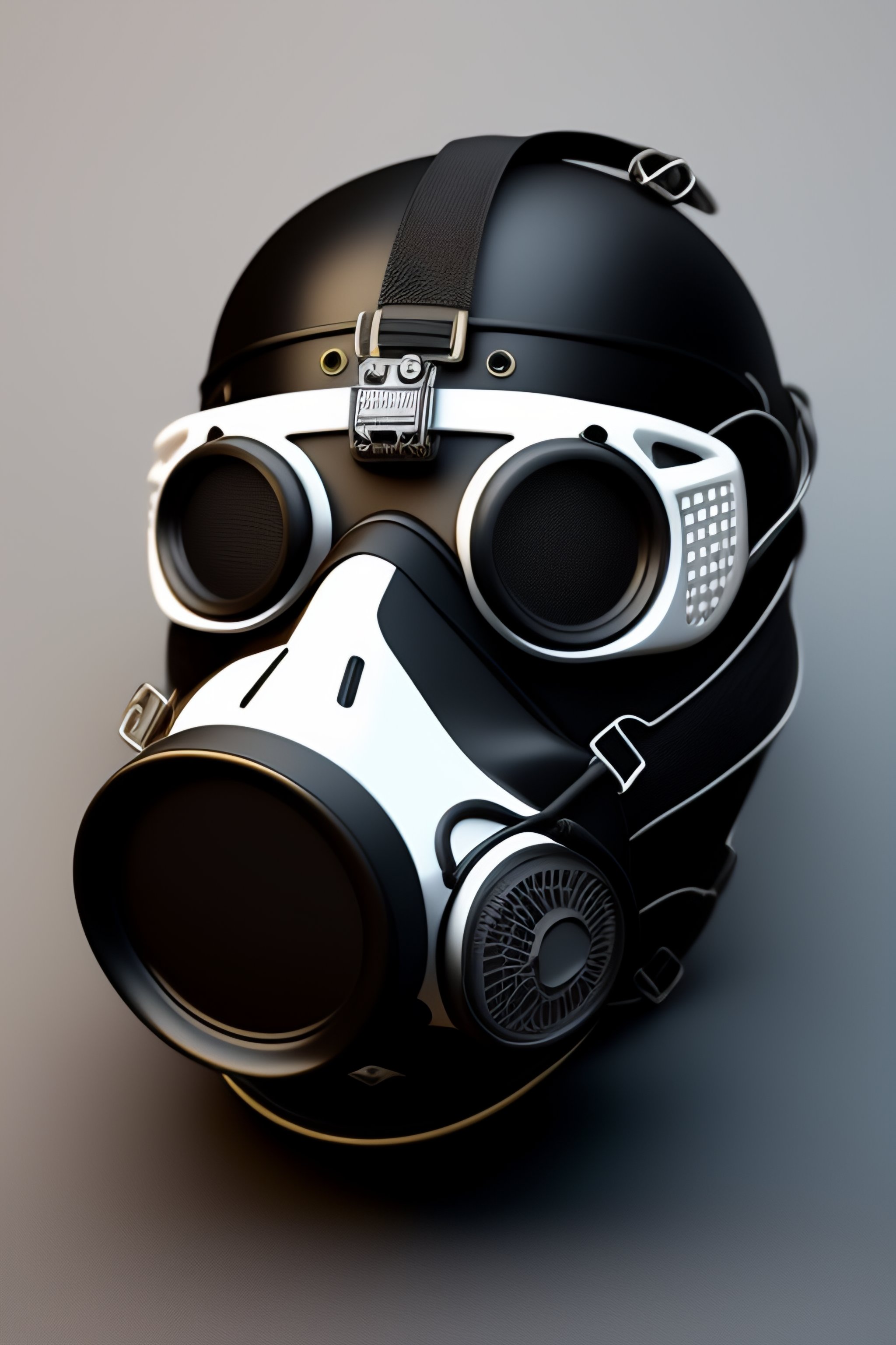 Lexica Cyberpunk Gas Mask White And Black Intricate Details Gaudi 1598