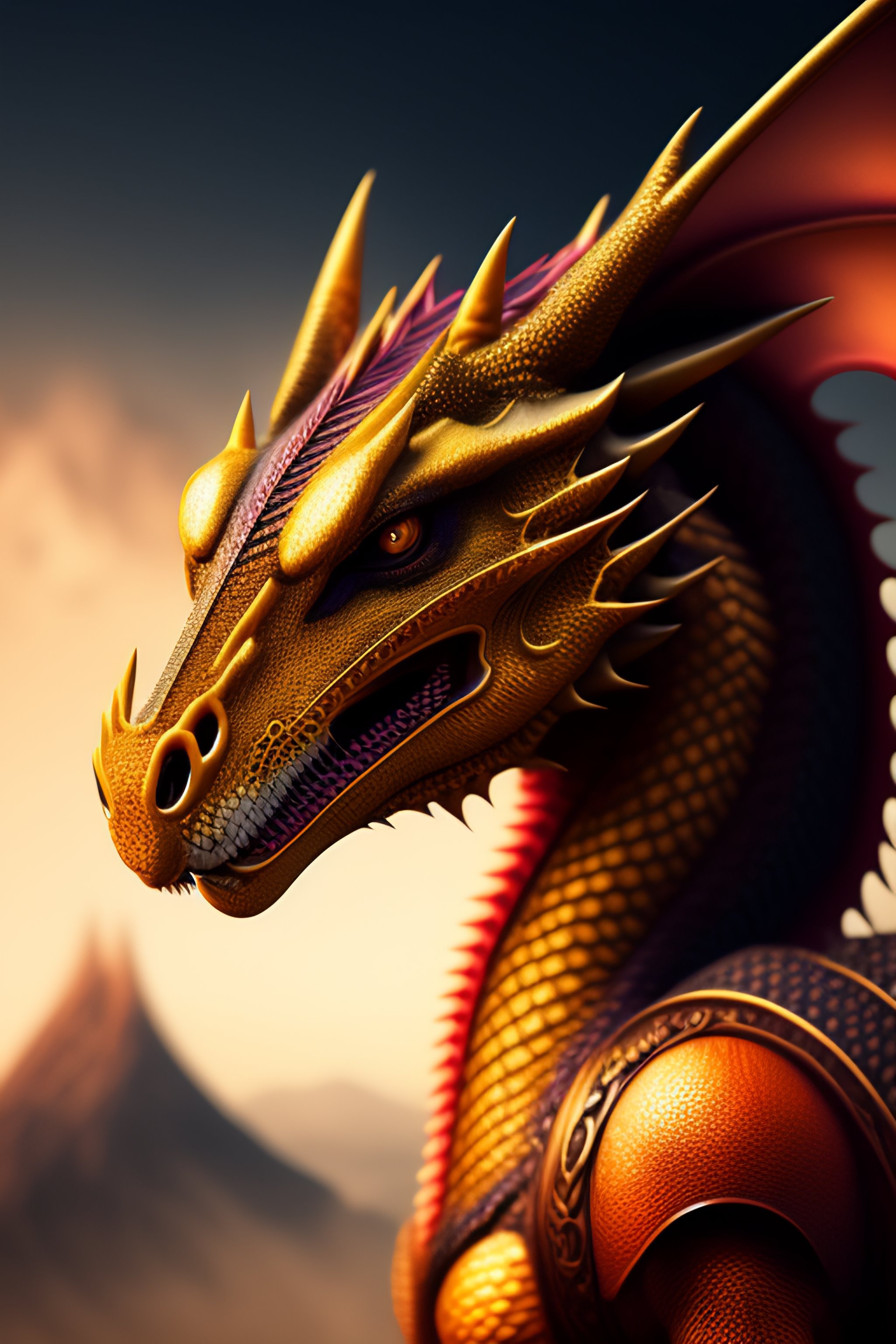 Lexica - A portrait of A dragon
