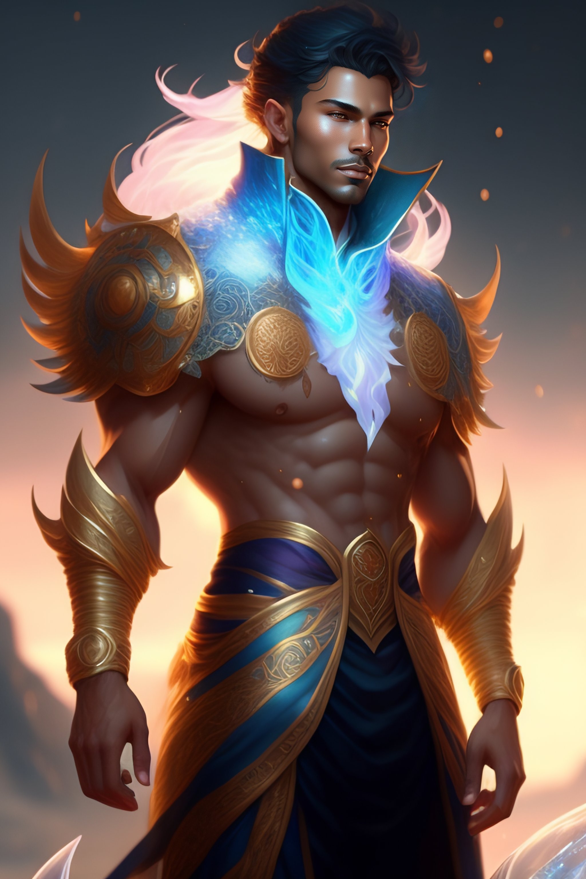 Lexica - Free dress Summoner male with a cute water elemental, fantasy ...