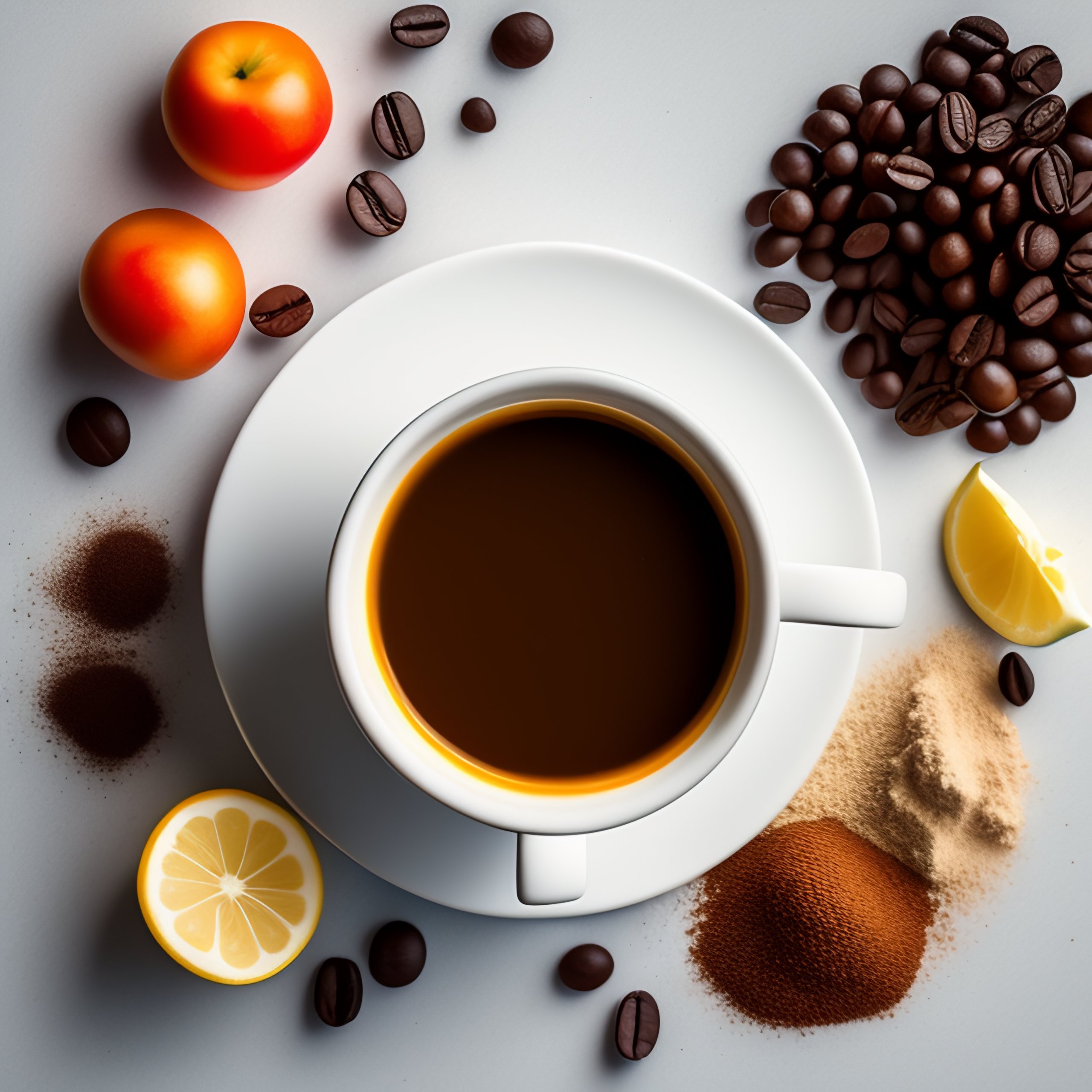 Lexica Create a vibrant white backdrop for coffee product images with