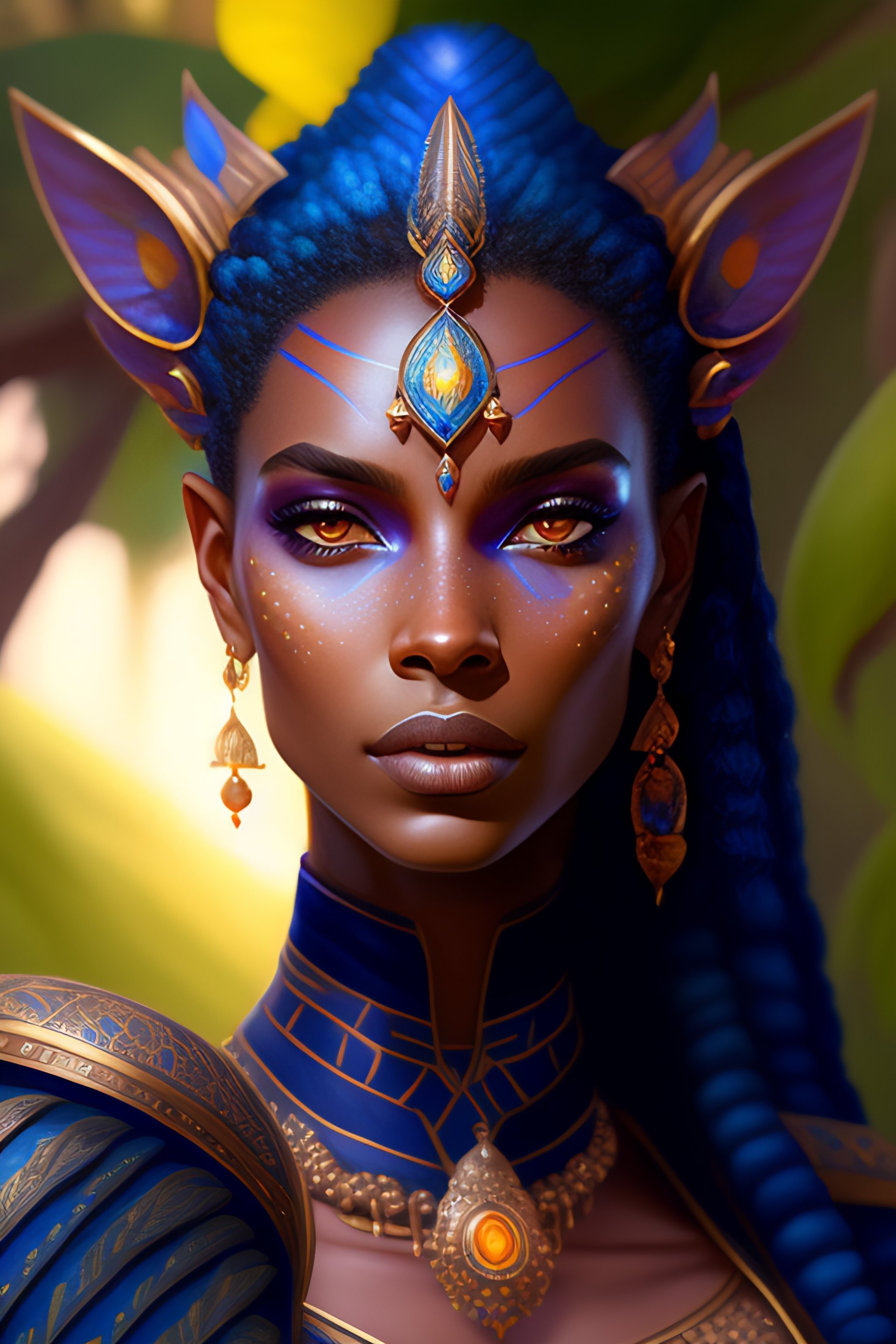 Lexica - Highly detailed portrait of beautiful neytiri avatar, blu ...