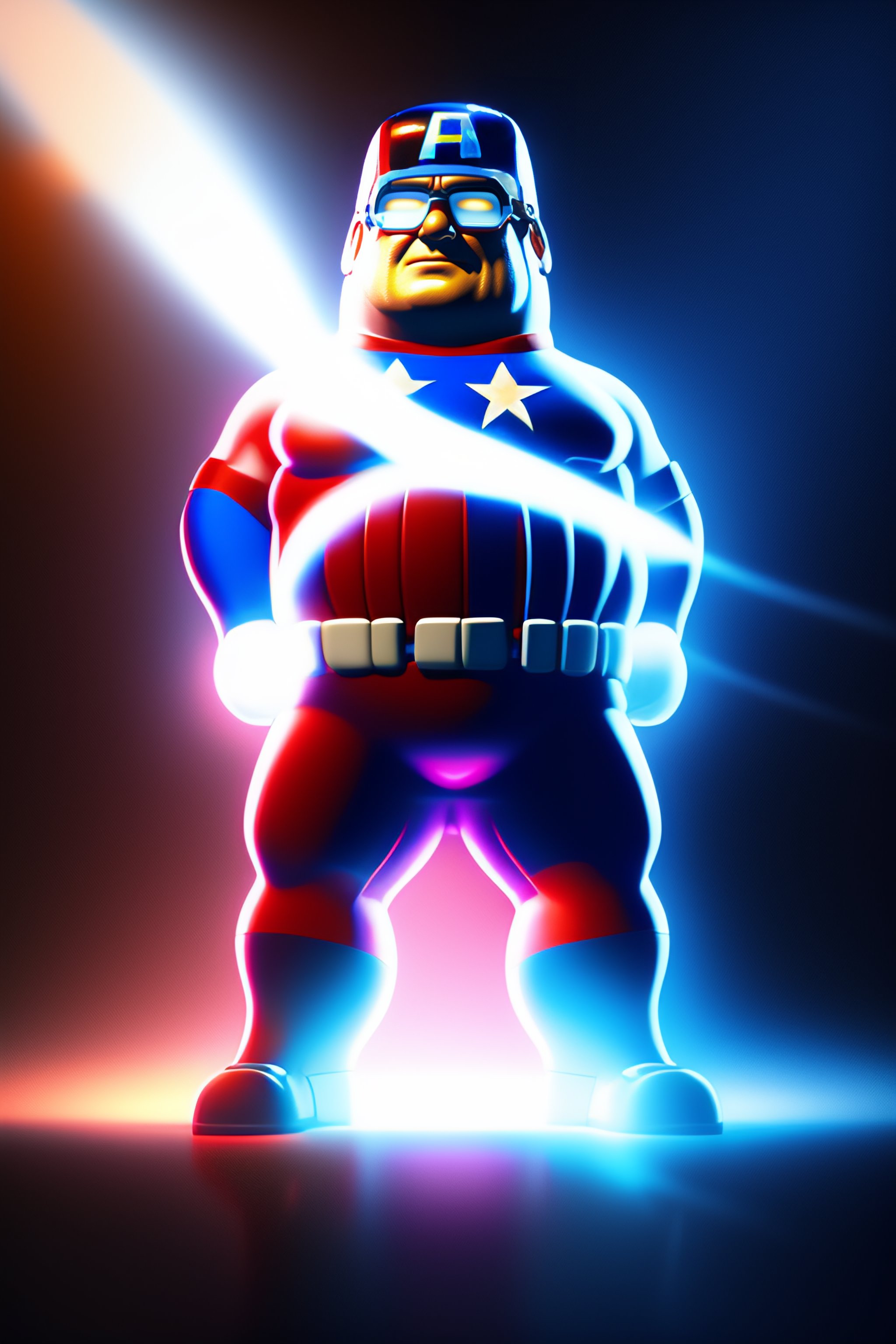 Lexica - Peter griffin as captain america blender 4k hyper realistic cell  shaded volumetric lighting, line art