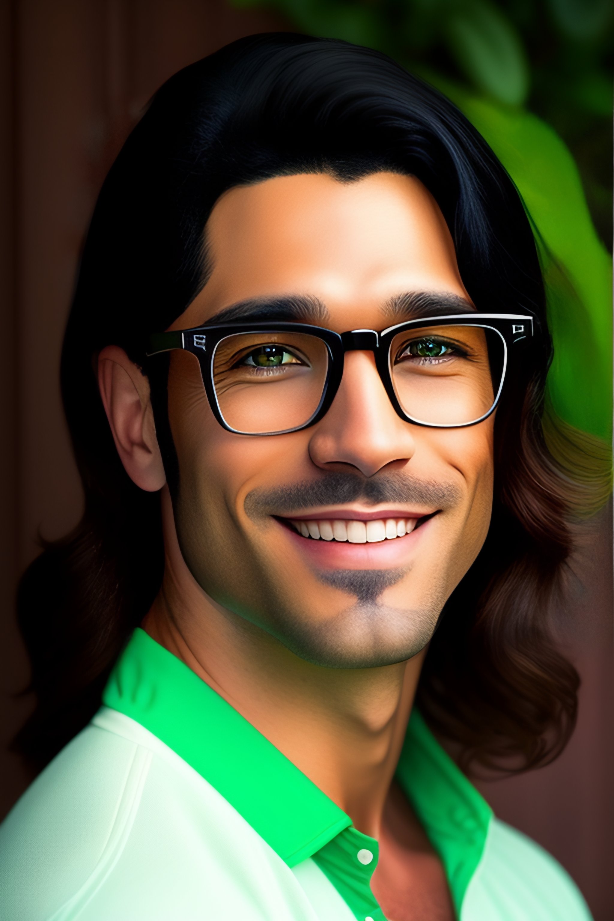 Lexica profile photo good mood glasses man 38 years old brown