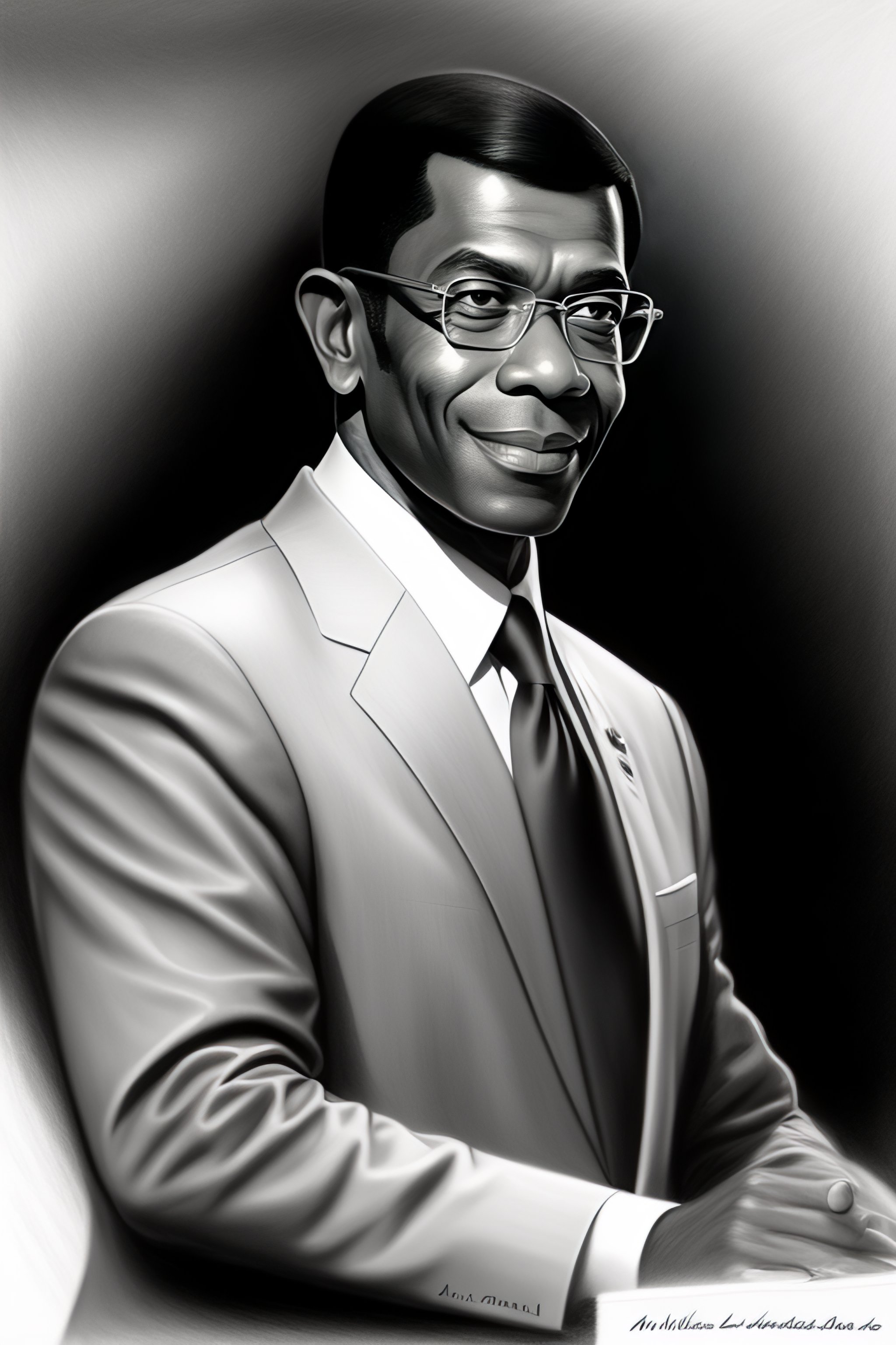 Lexica - Milt kahl pencil sketch of `Mohamed nasheed`!!!!!