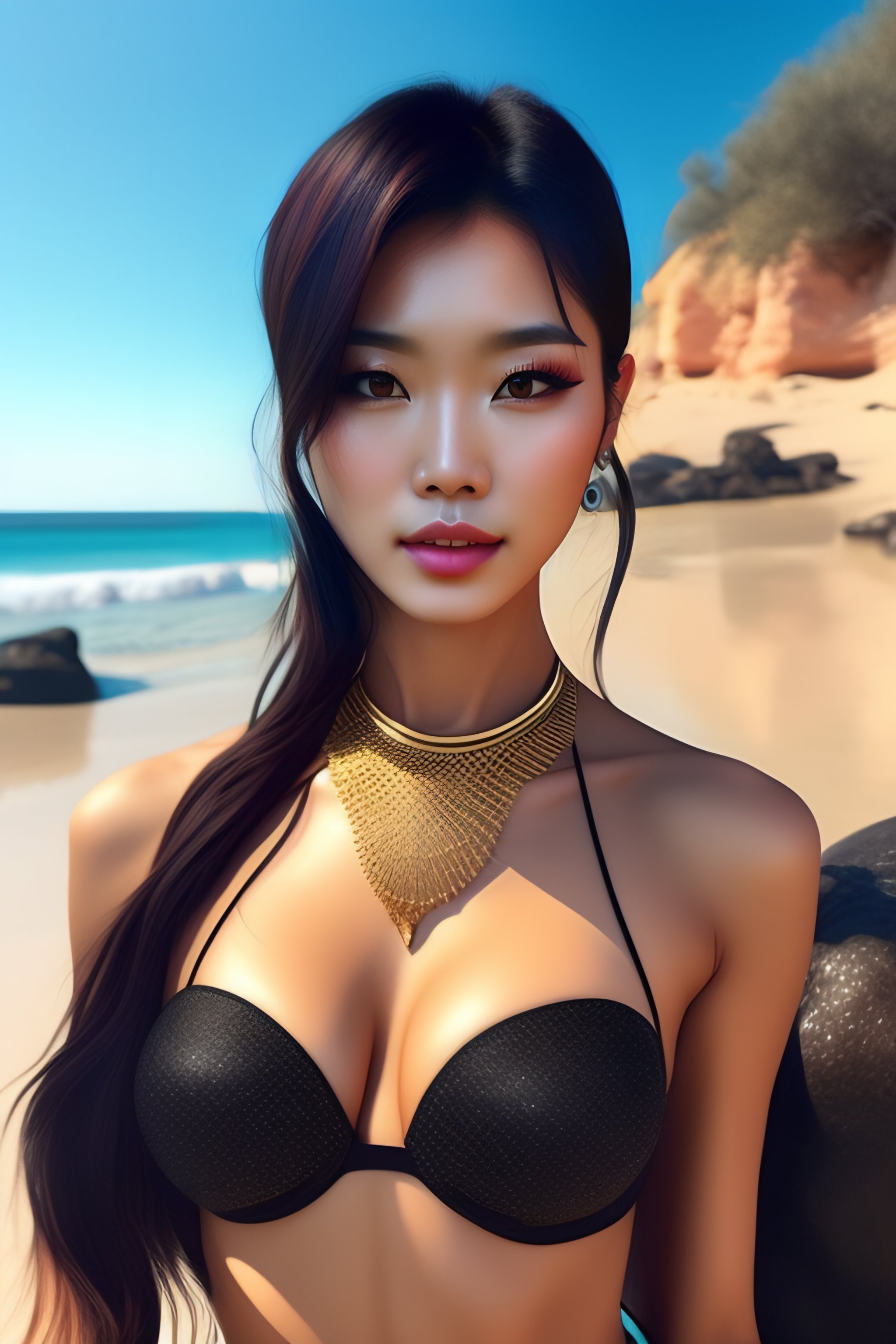 Lexica - Lisa from Black Pink in a bikini