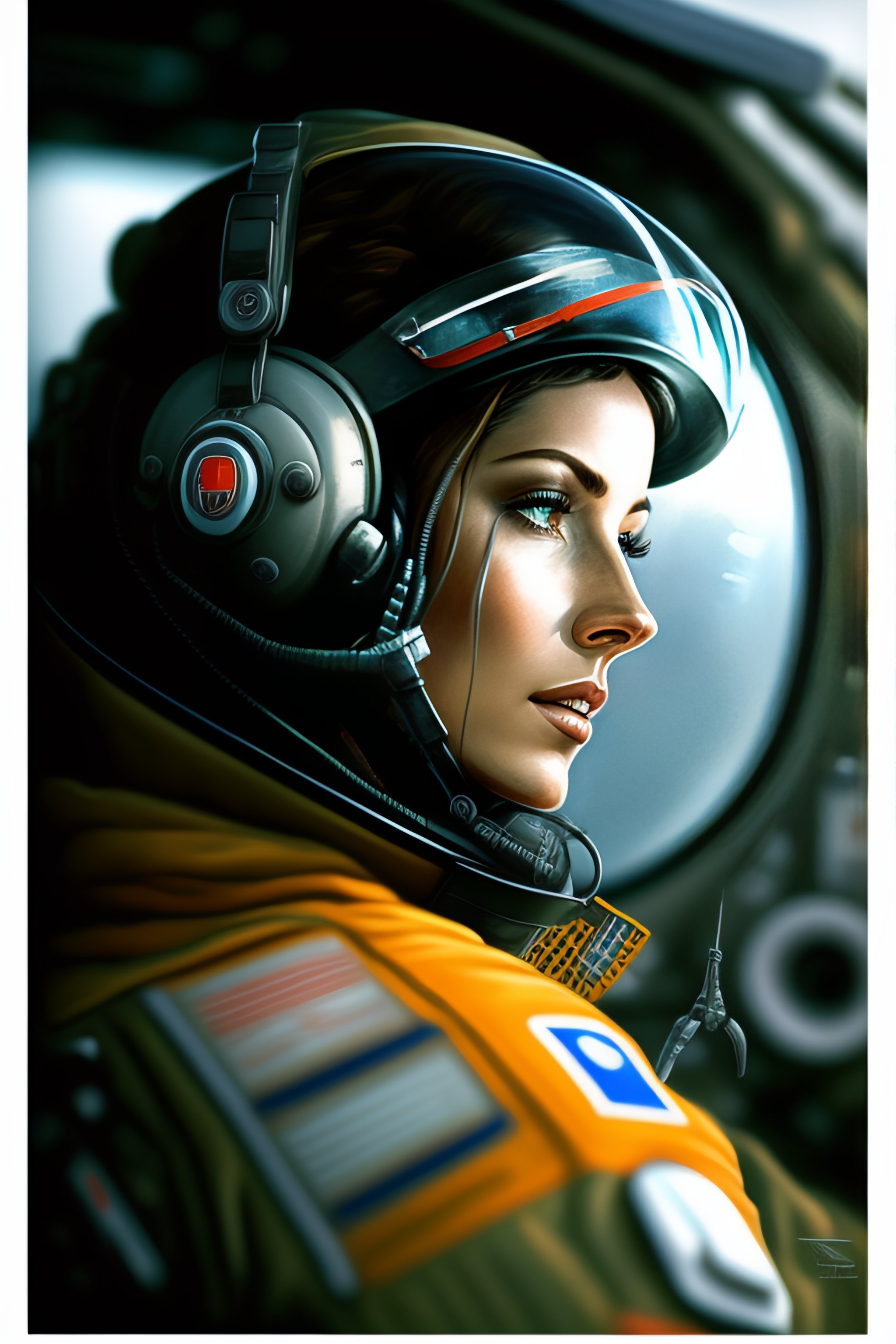 Lexica - Cyborg pilot Russian, interior cockpit, hyperdetailed, by john ...