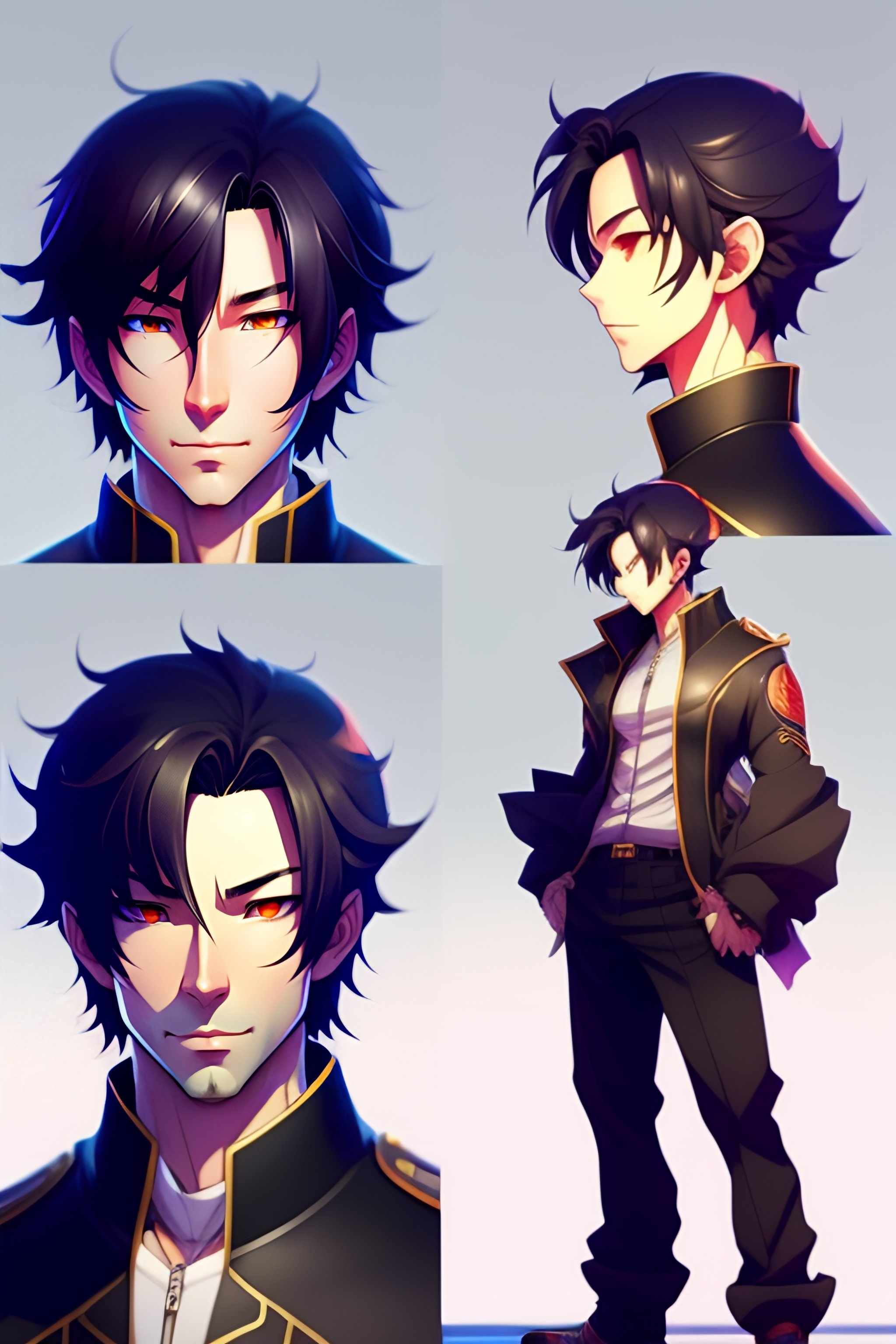 character concept art of an anime boy, cute - fine