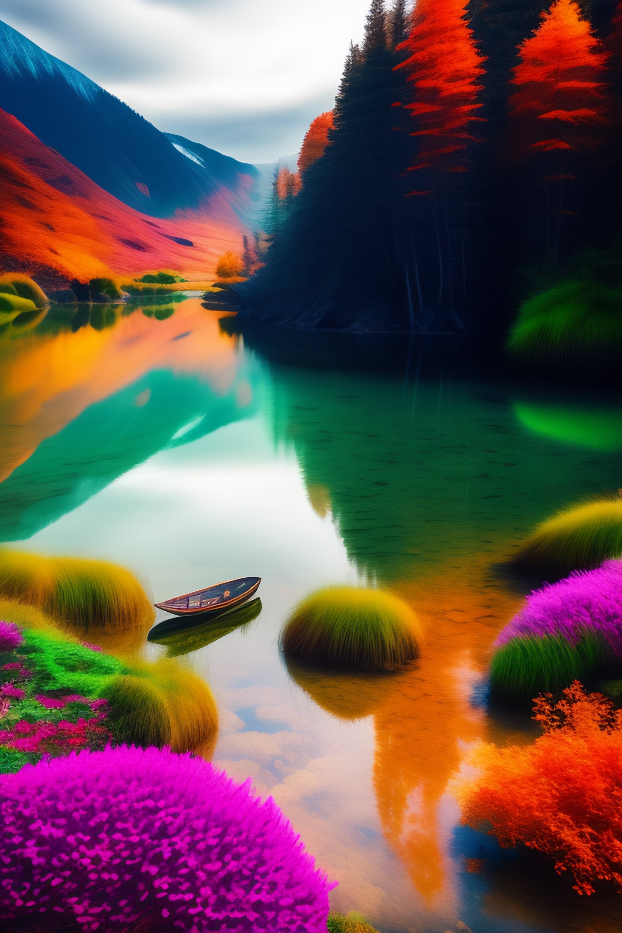 Lexica - Colourful nature scenery