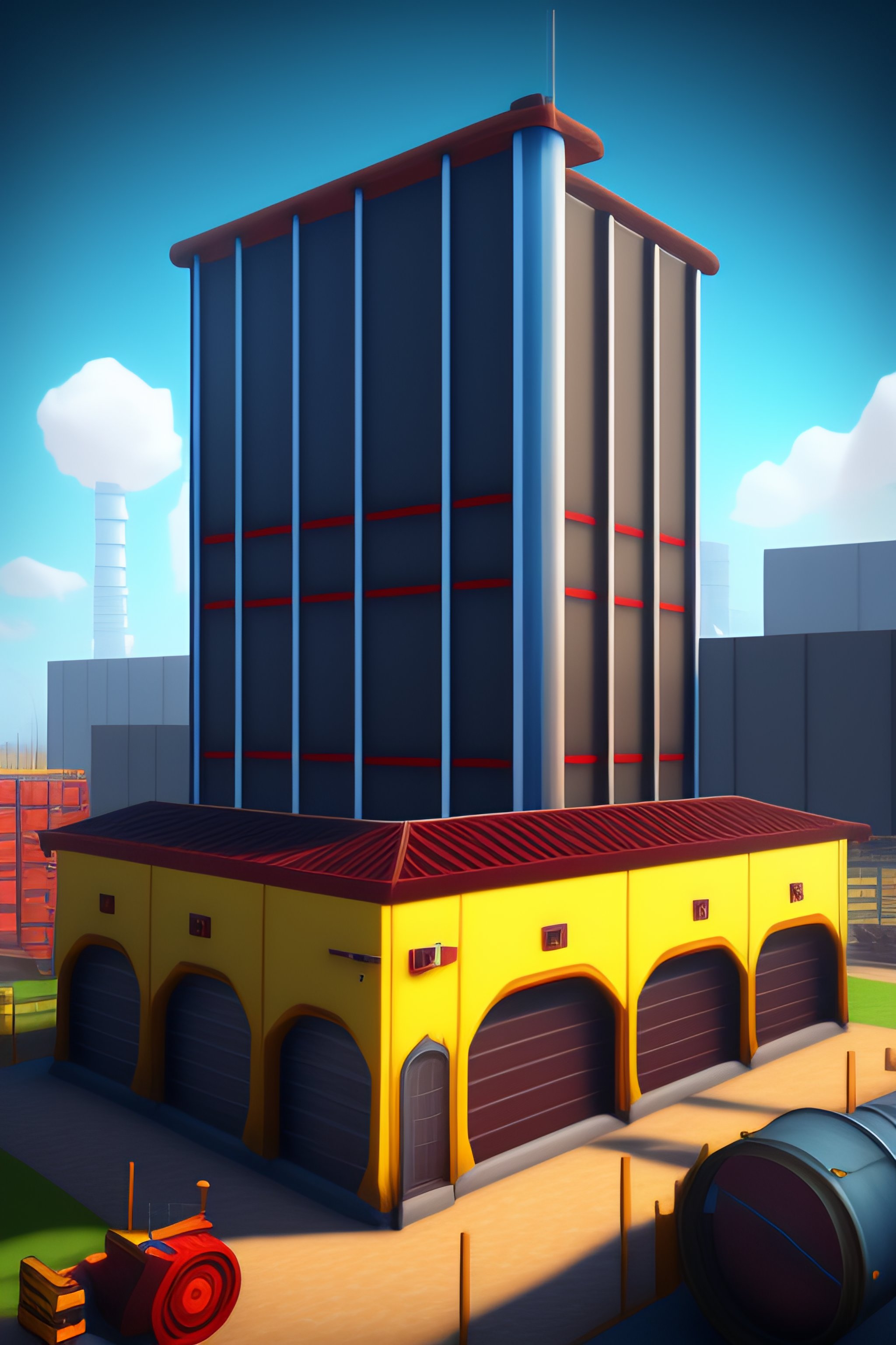 Lexica - 3d stylized game building factory