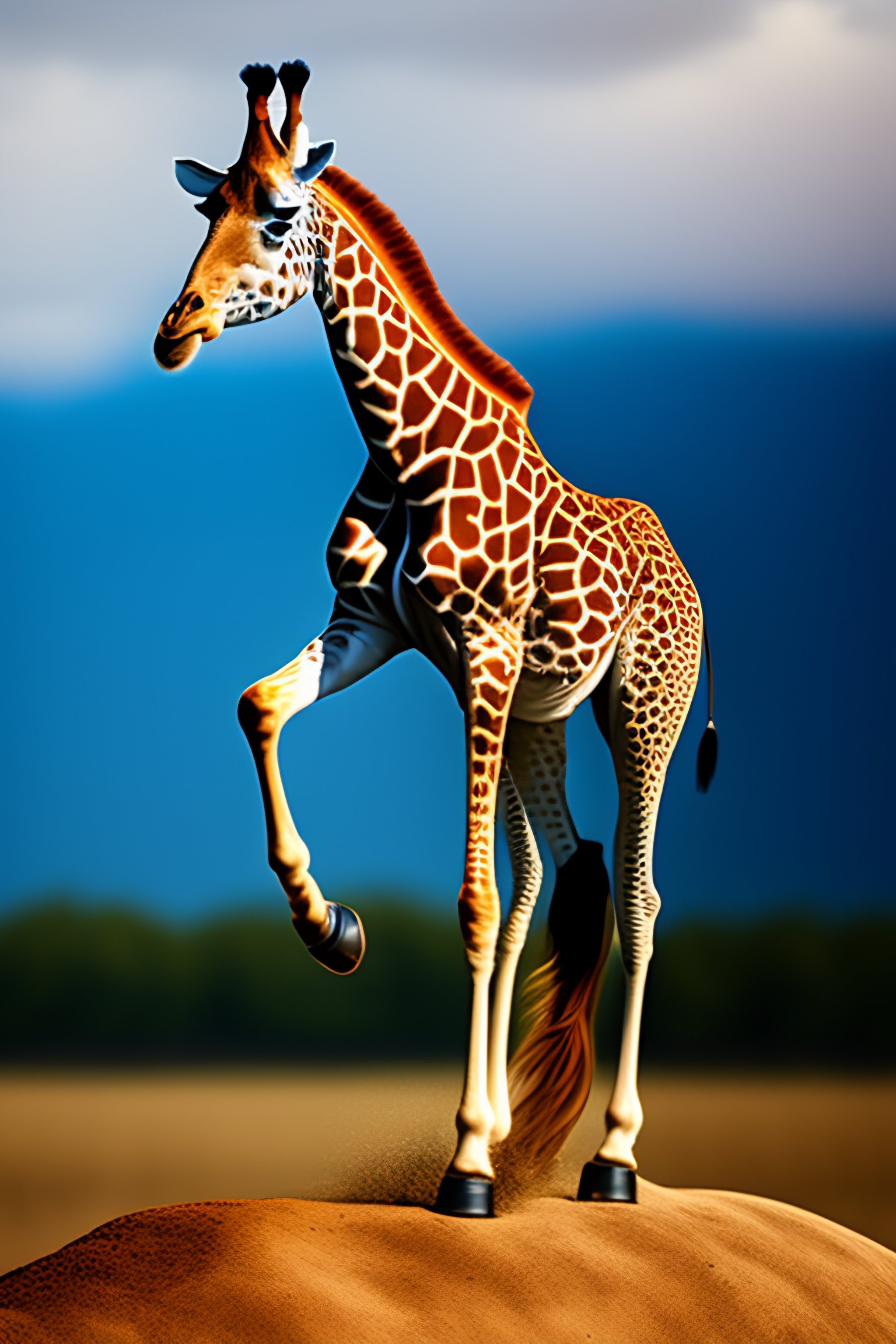 two legged giraffe