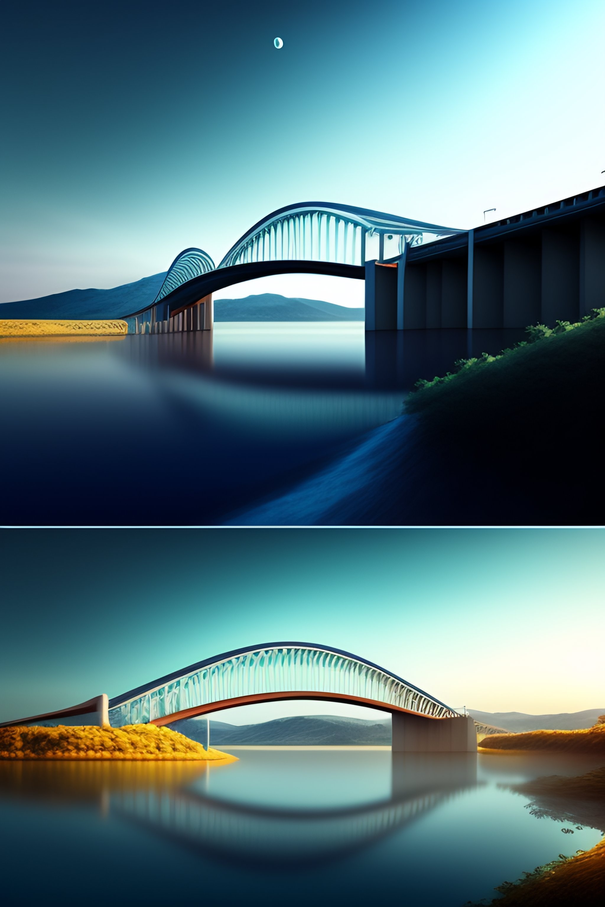 Lexica - Logo design of the bridge to Artificial Intelligence