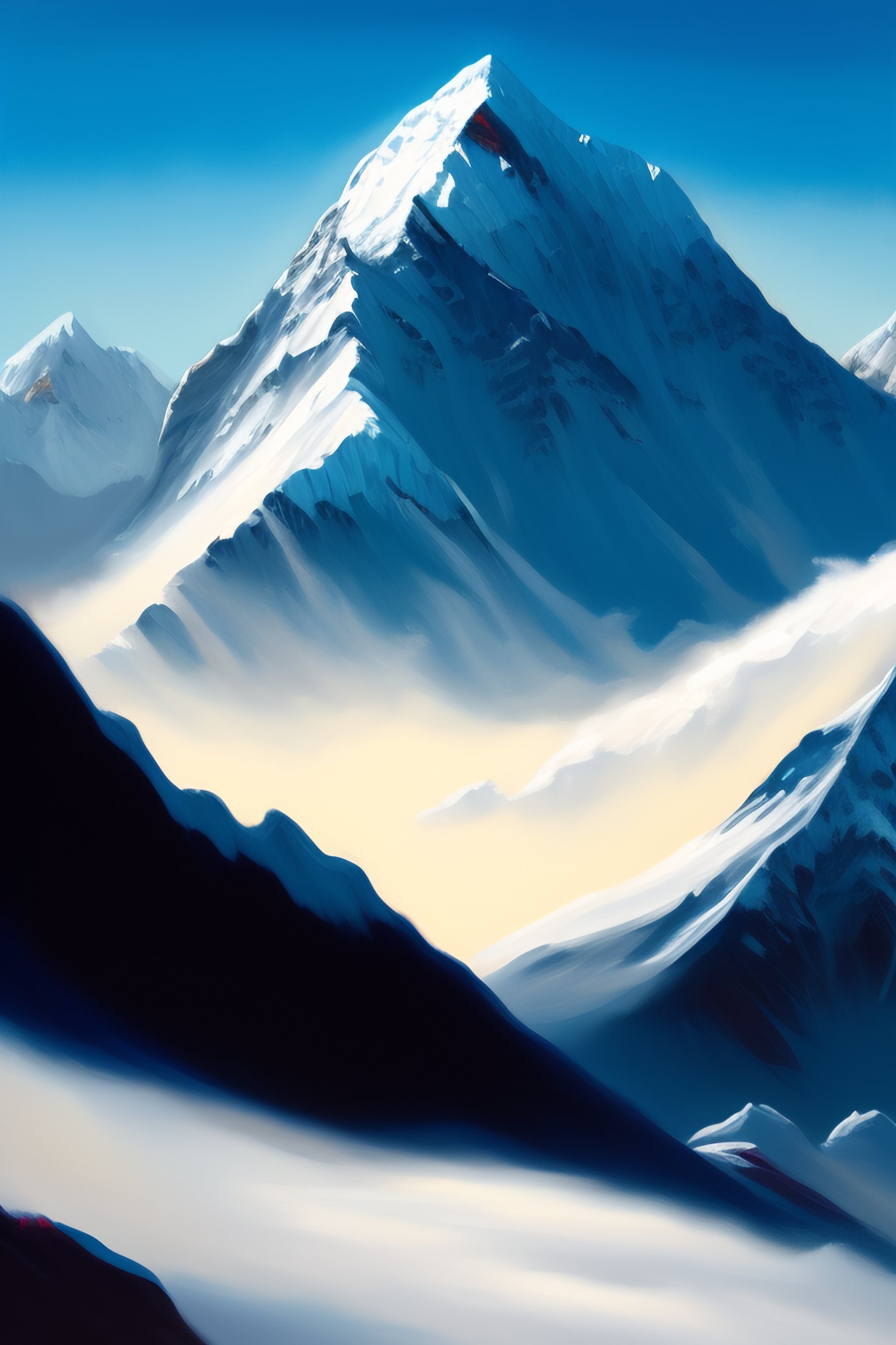 Lexica - Oil painting of mount everest