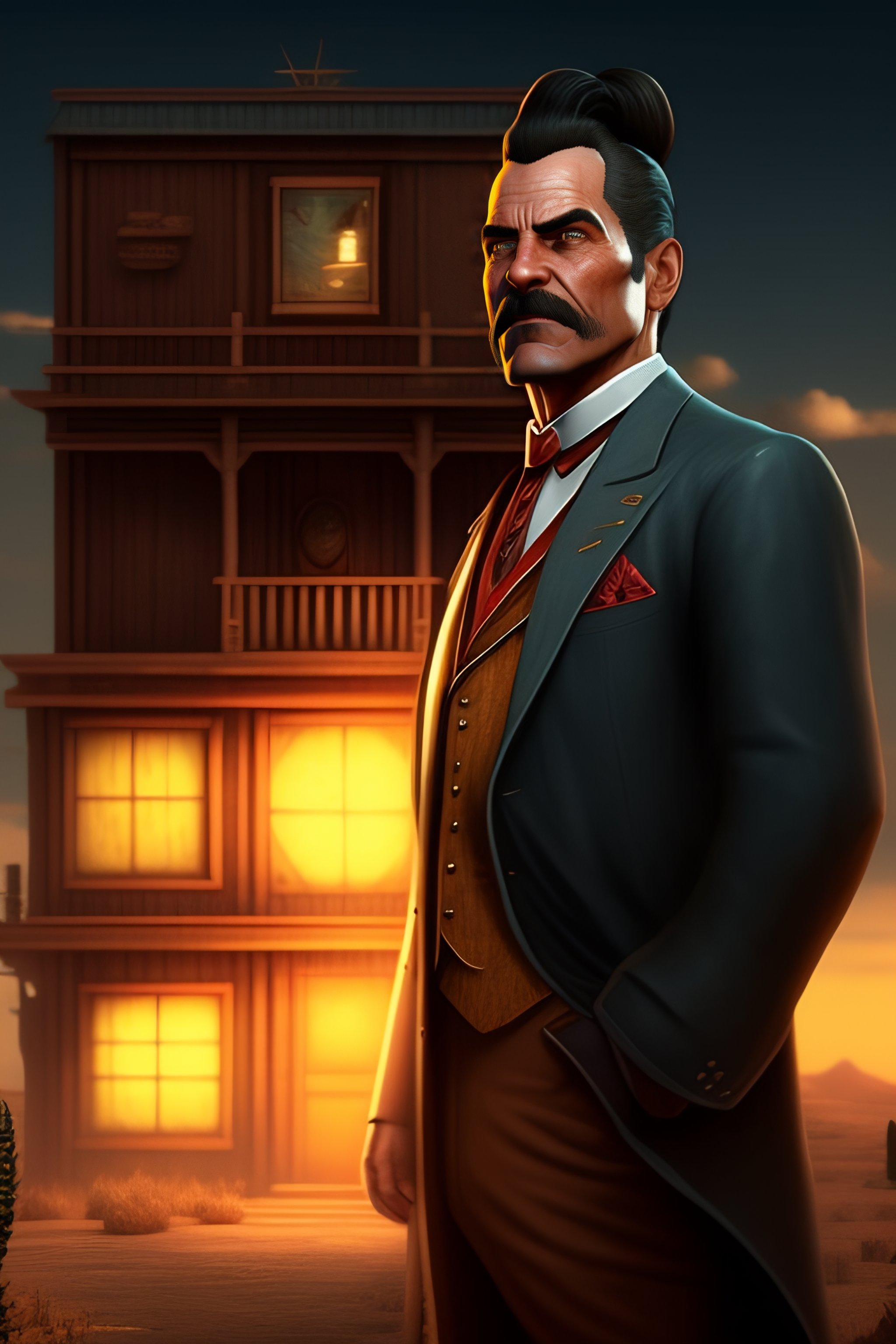 Lexica Mr house from new vegas