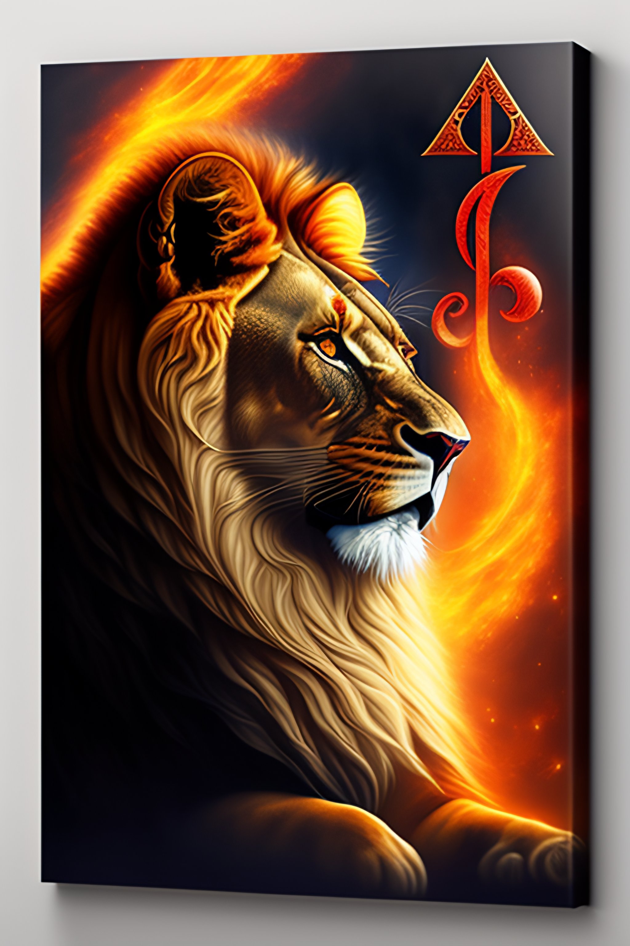 Lexica - Inscription stàmina sound inside lion , fire , runes , magical ...