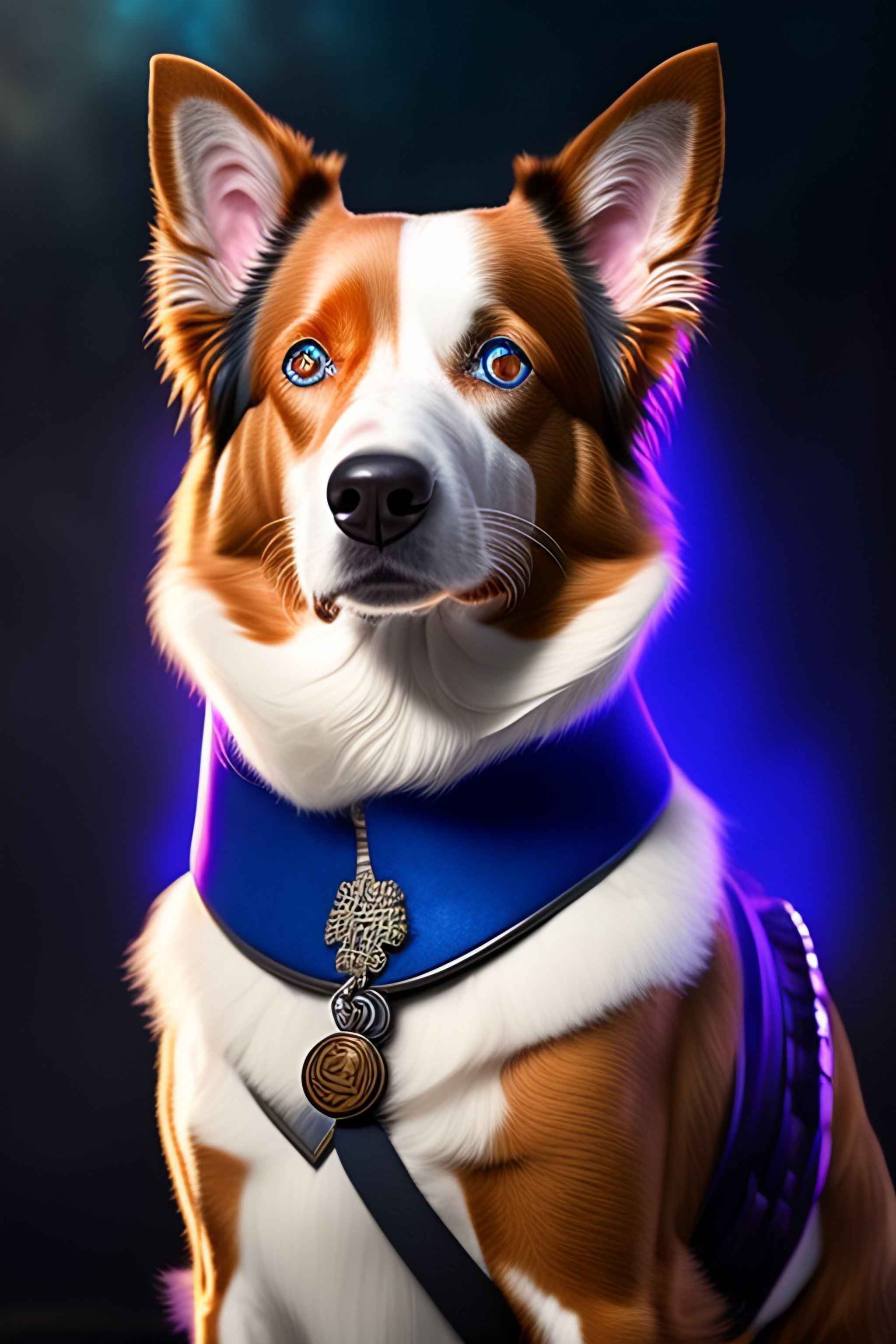 Lexica - Bordercollie blue Eyes merle in the star wars universe