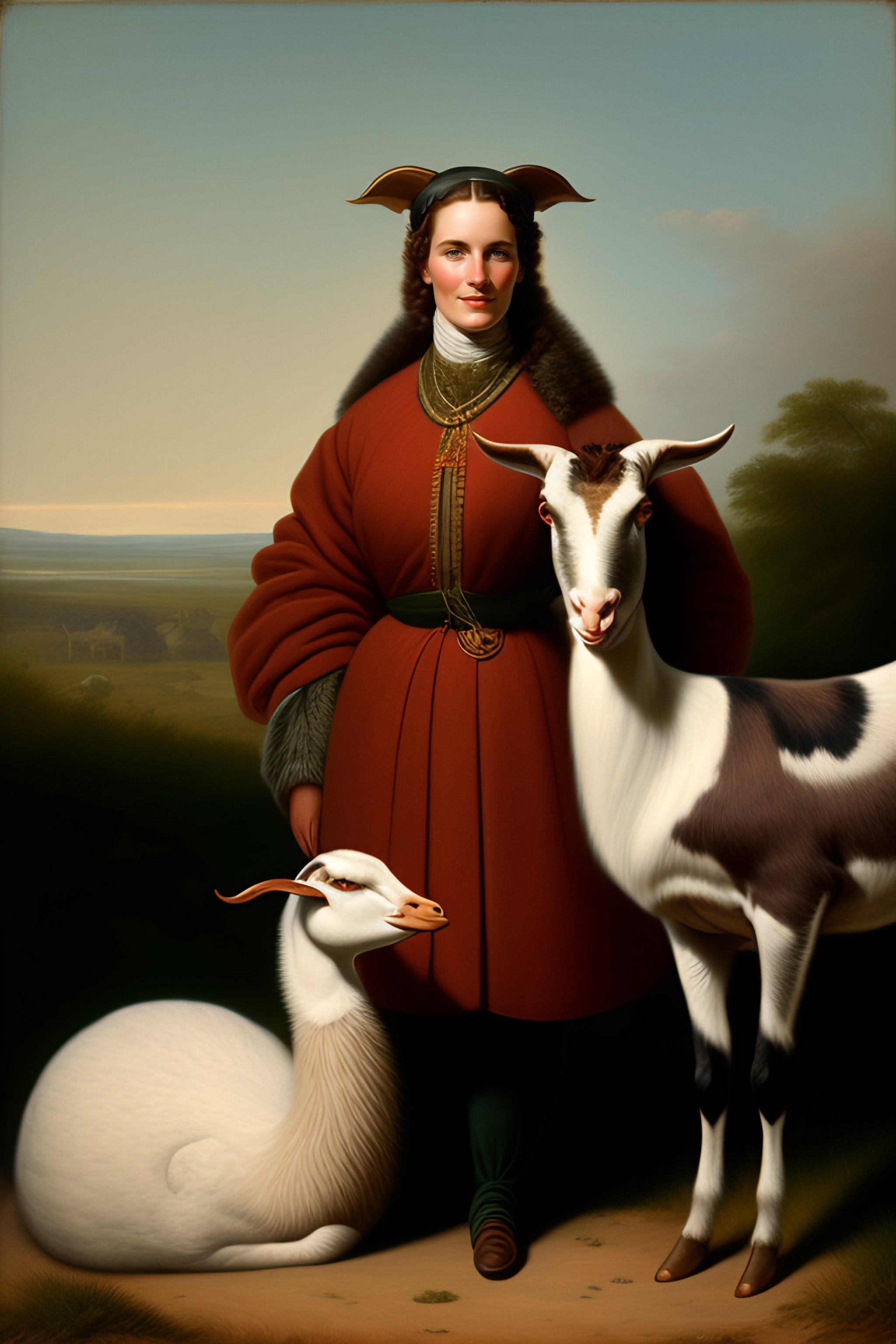 Lexica - Women with goose and goat