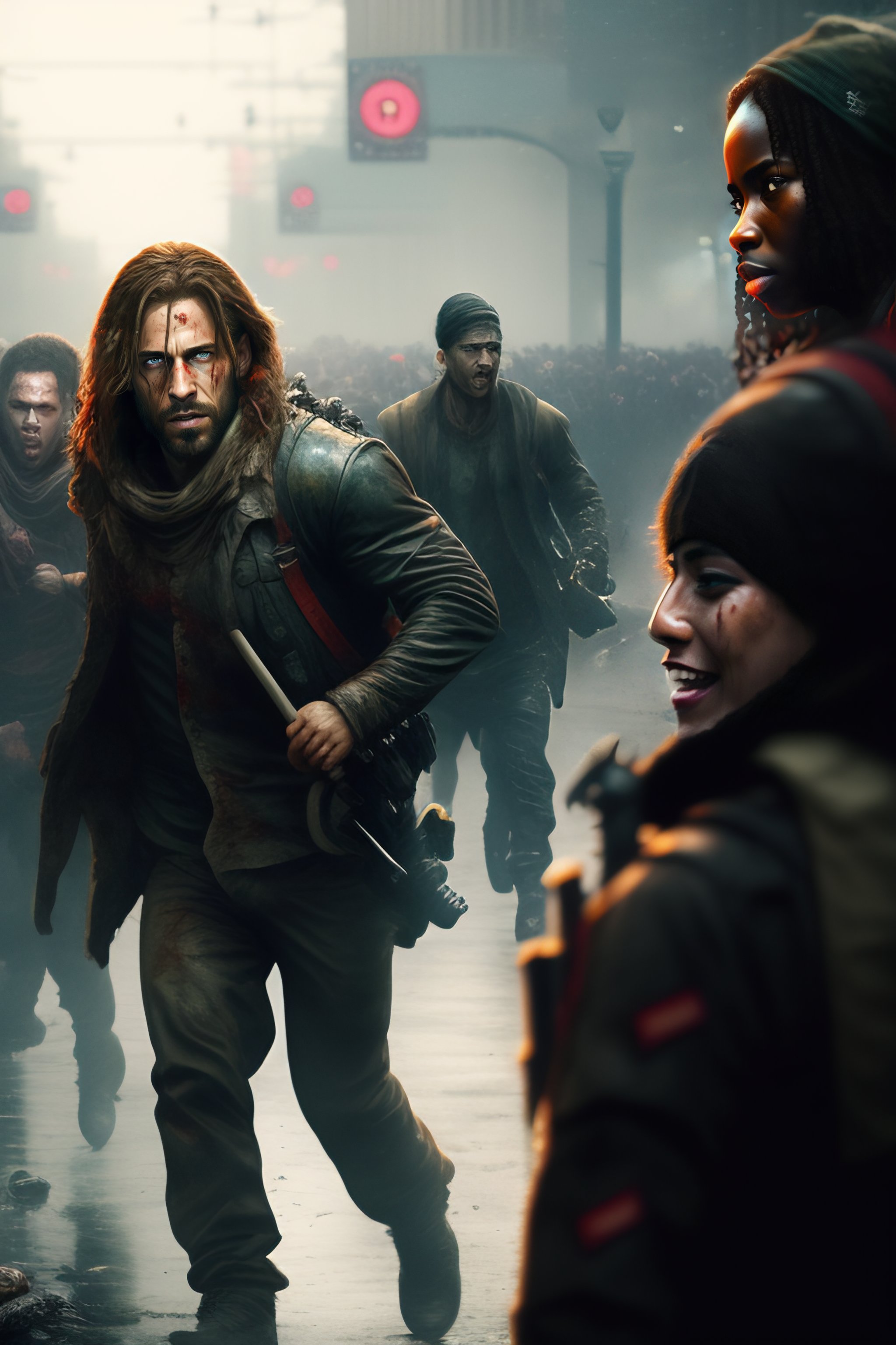 Lexica An hord of zombies in world war z movie trending on artstation