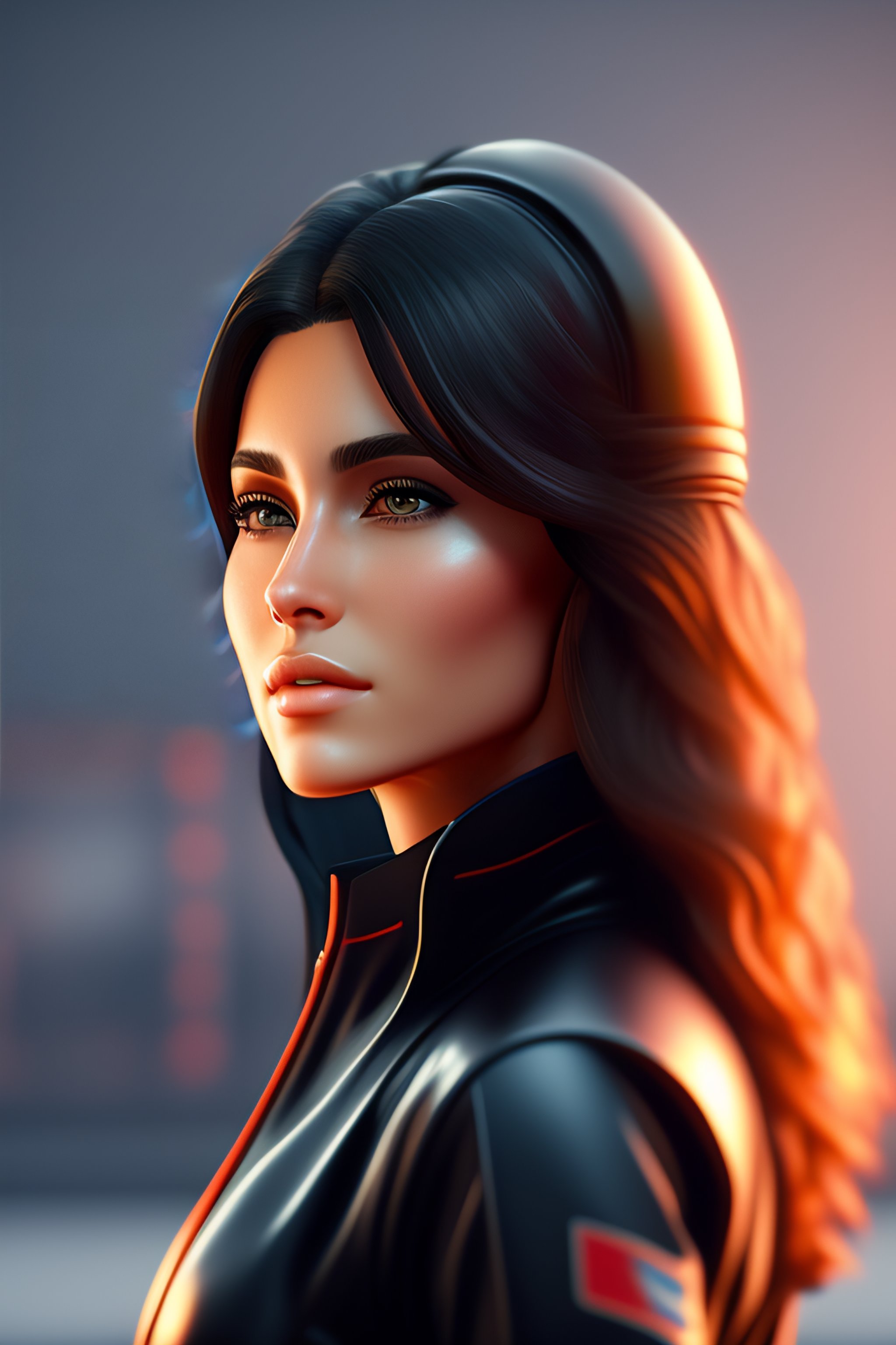 Lexica - Illustration of a profile picture of a female character, 3D, 4K