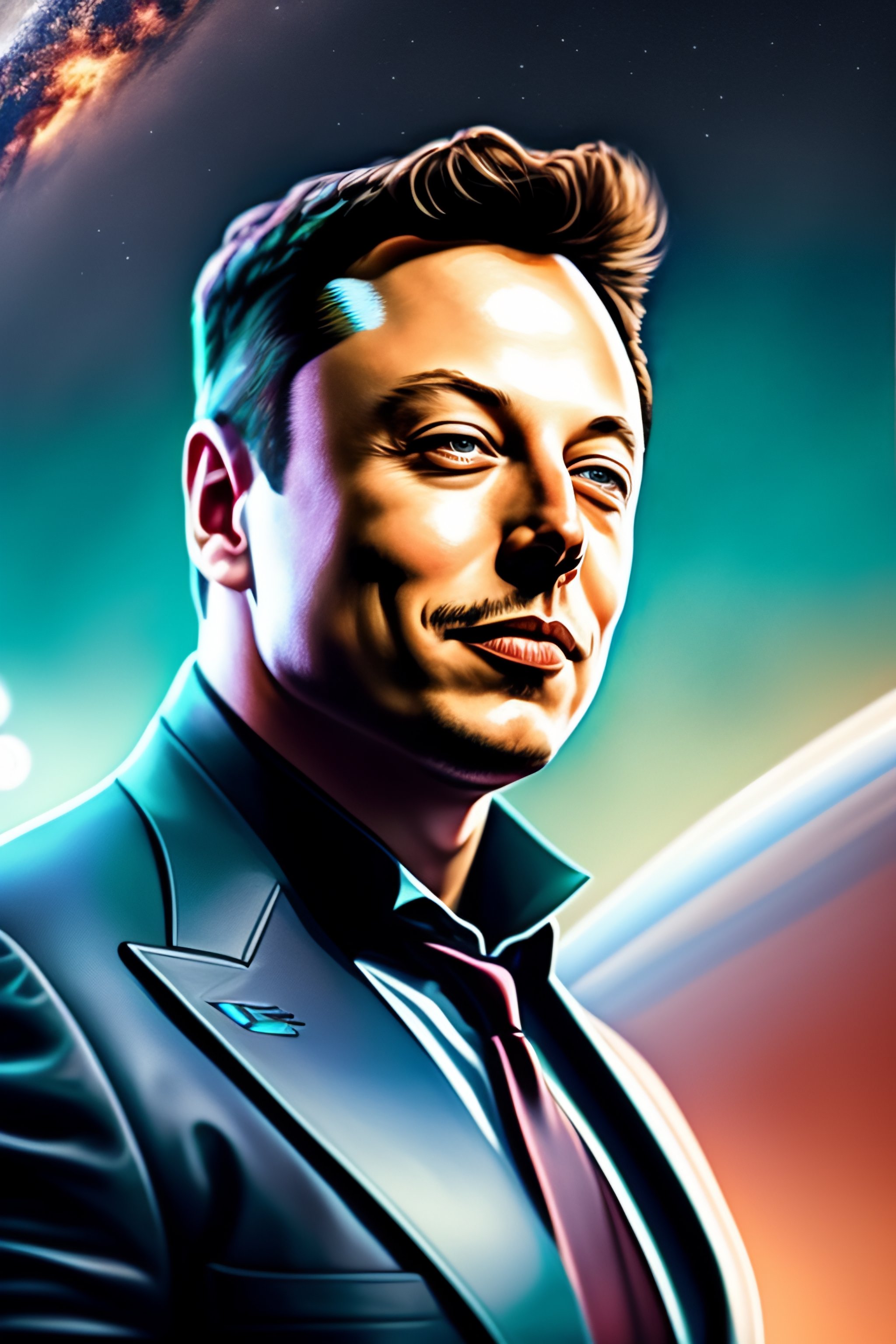 Lexica - A portrait of elon musk