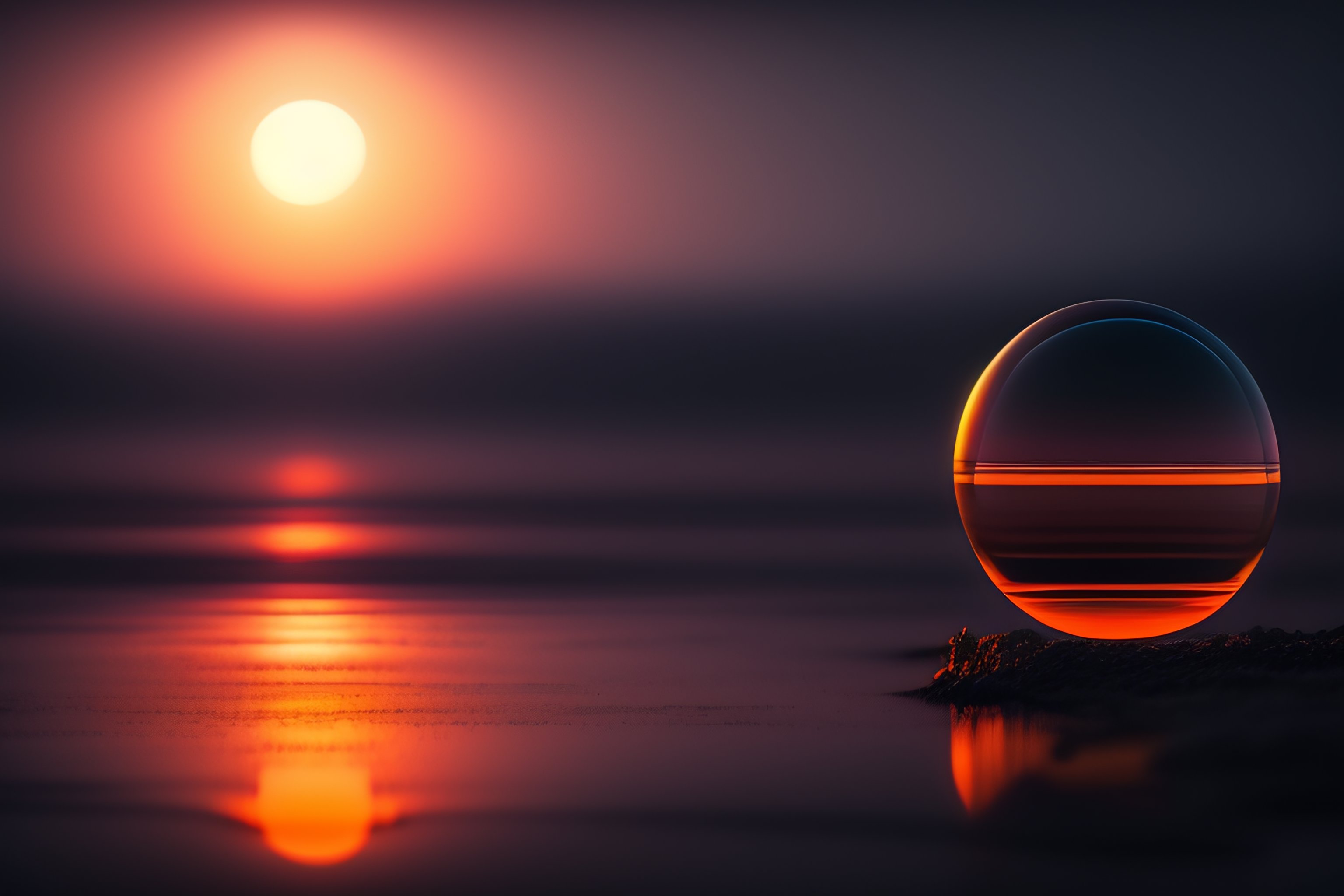 Lexica - Dark minimalist background with sunrise foggy ambient ...