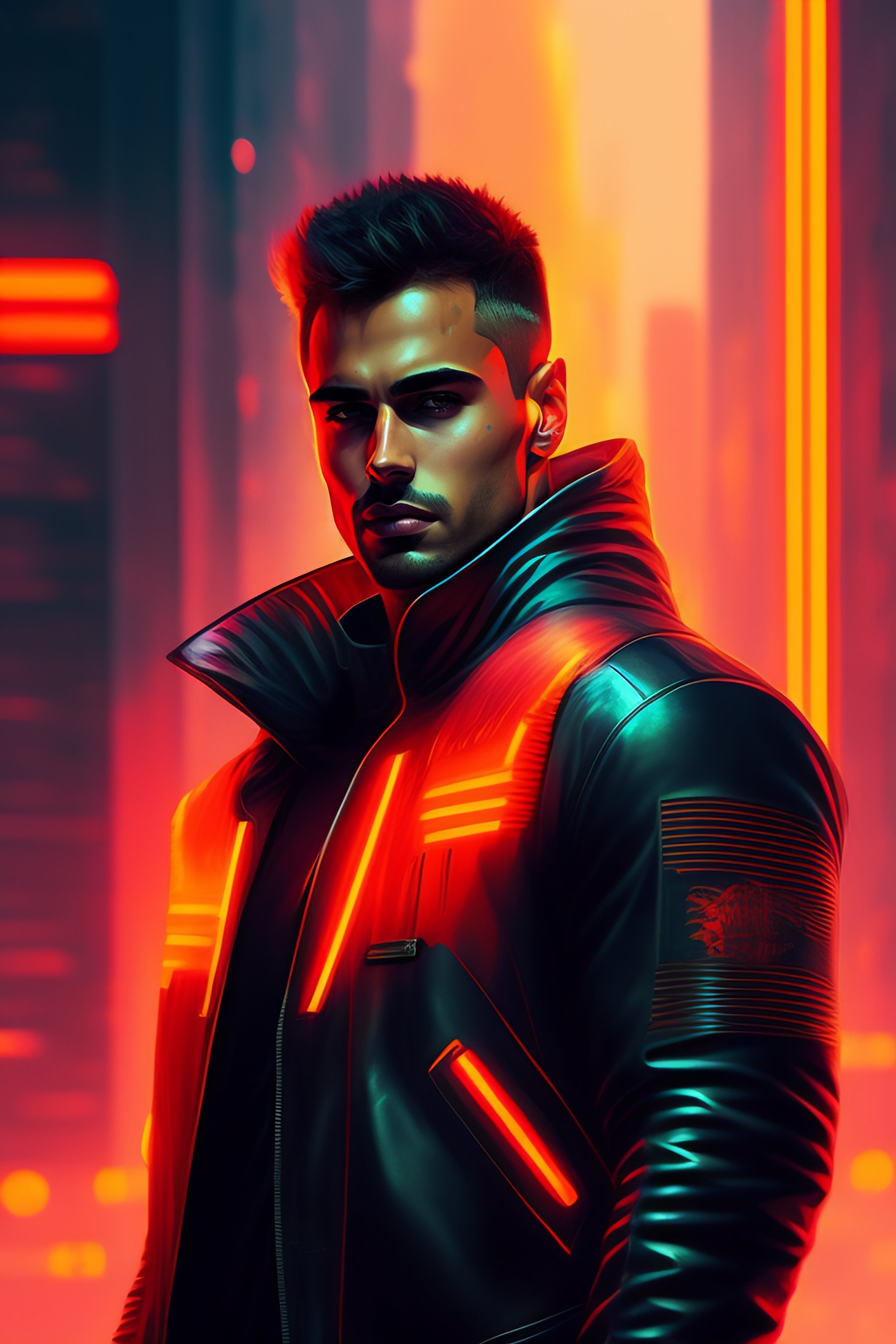 Lexica - Theo james , cyberpunk futuristic neon. by ismail inceoglu ...